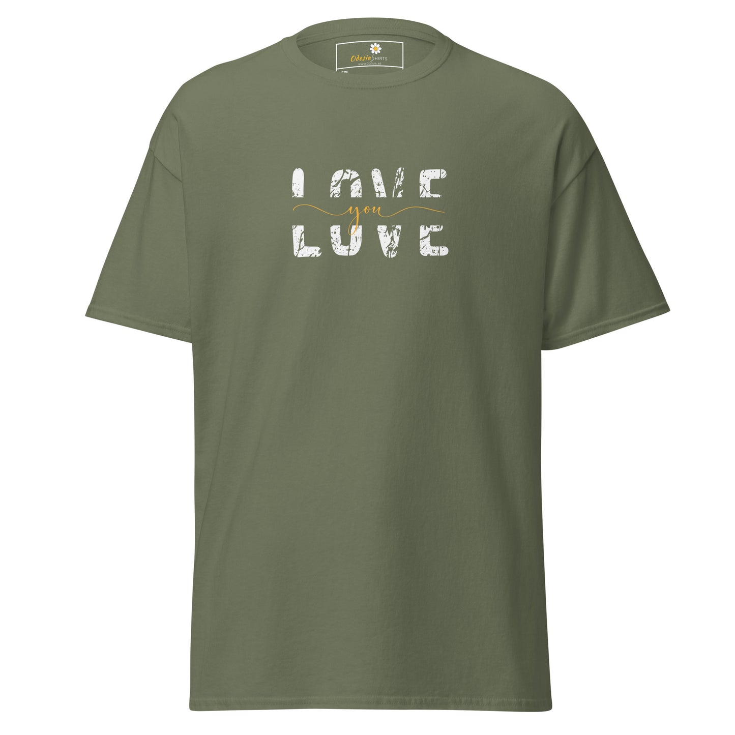 T-shirt classique pour homme - TEXT LOVE YOU - BIG