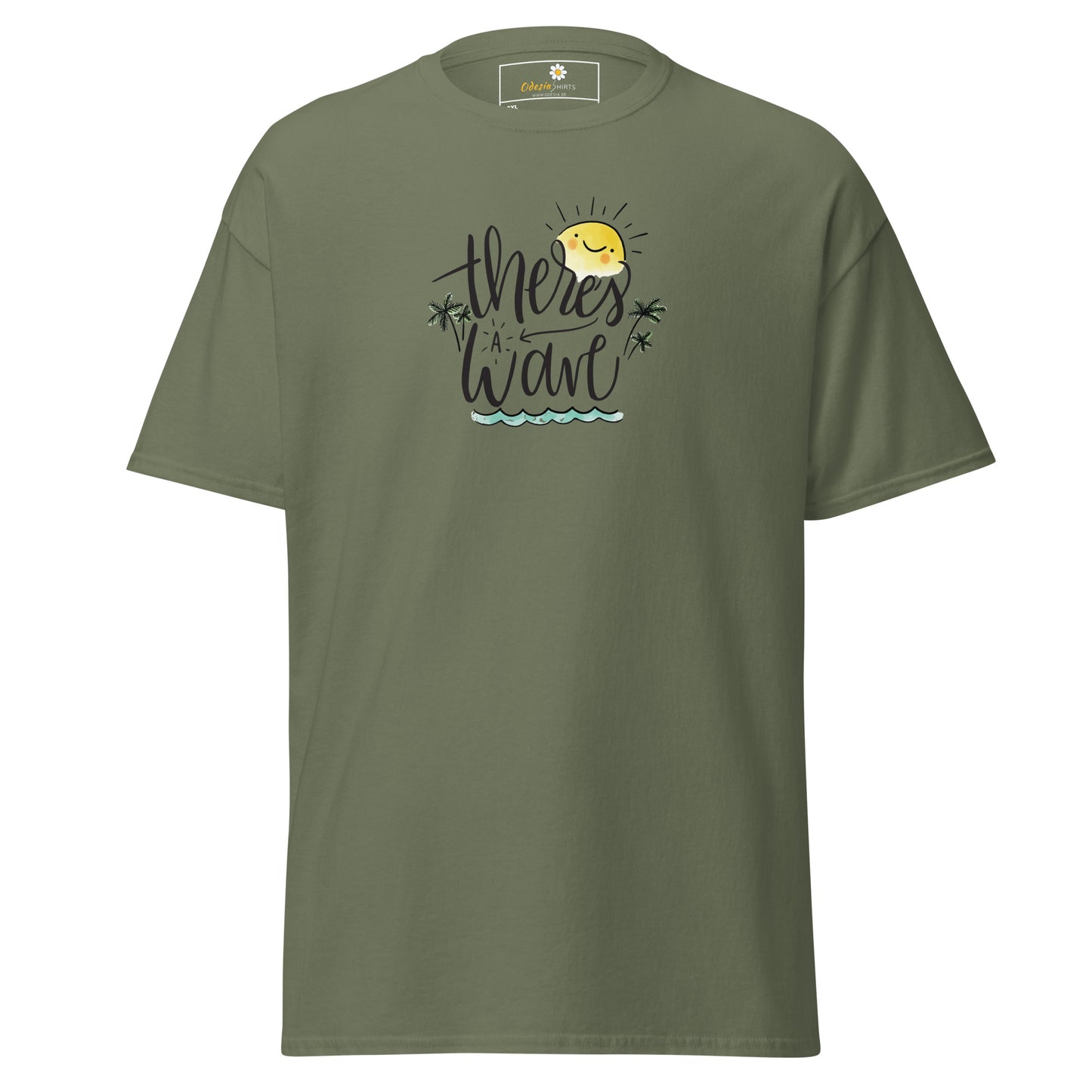 T-shirt classique pour homme - SUMMER THERES A WAVE - BIG