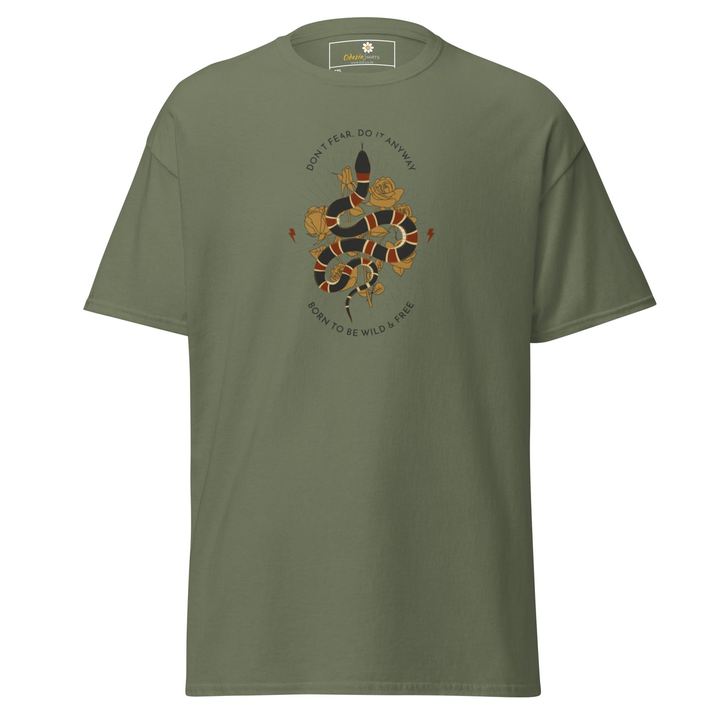 Klassiek heren t-shirt - WILDLIFE SNAKE TO BE WILD - GROOT