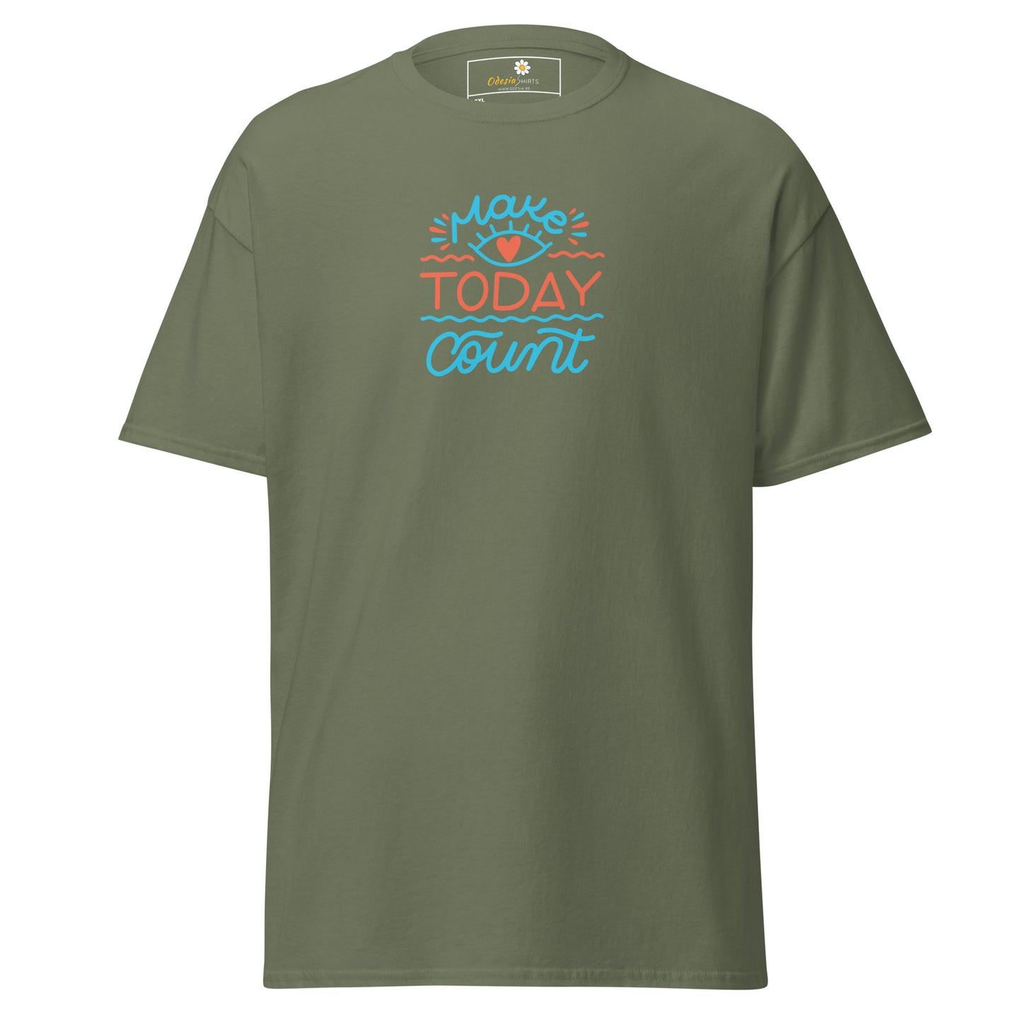 T-shirt classique pour homme - TEXT MAKE TODAY COUNT - BIG
