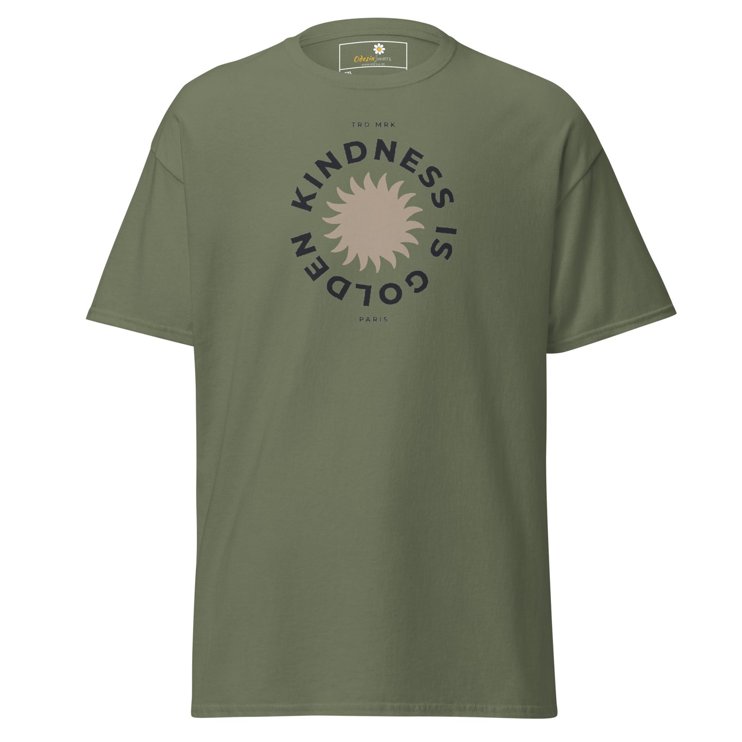 T-shirt classique pour homme - Texte « La gentillesse est d'or » - Grand