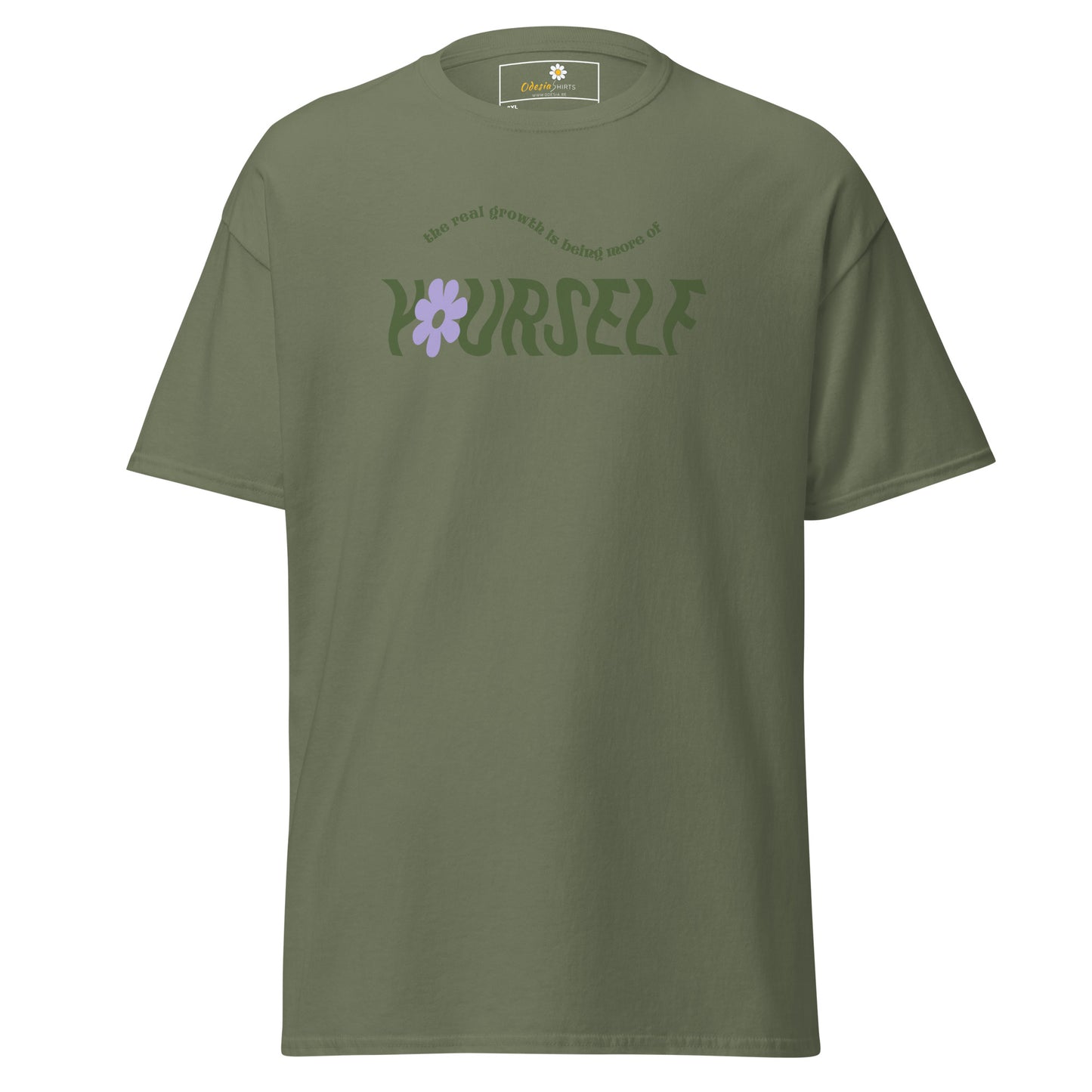T-shirt classique pour homme - TEXTE ÊTRE PLUS SOI-MÊME - GRAND