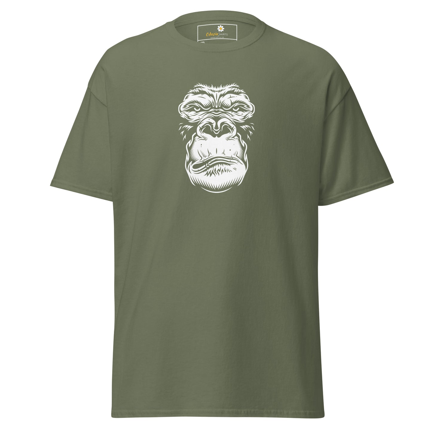 T-shirt classique pour homme - WILDLIFE GORILLA FACE - GRAND
