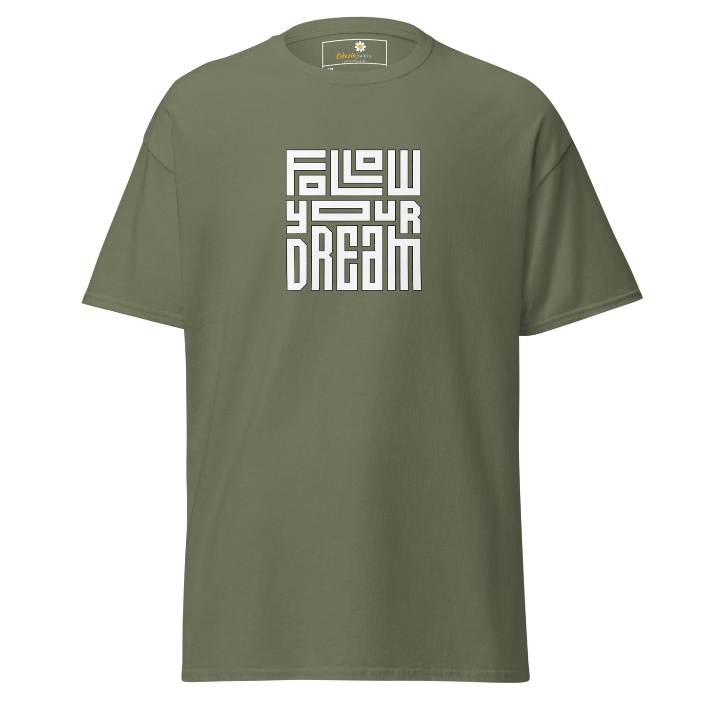T-shirt classique pour homme - TEXT FOLLOW YOUR DREAM - BIG