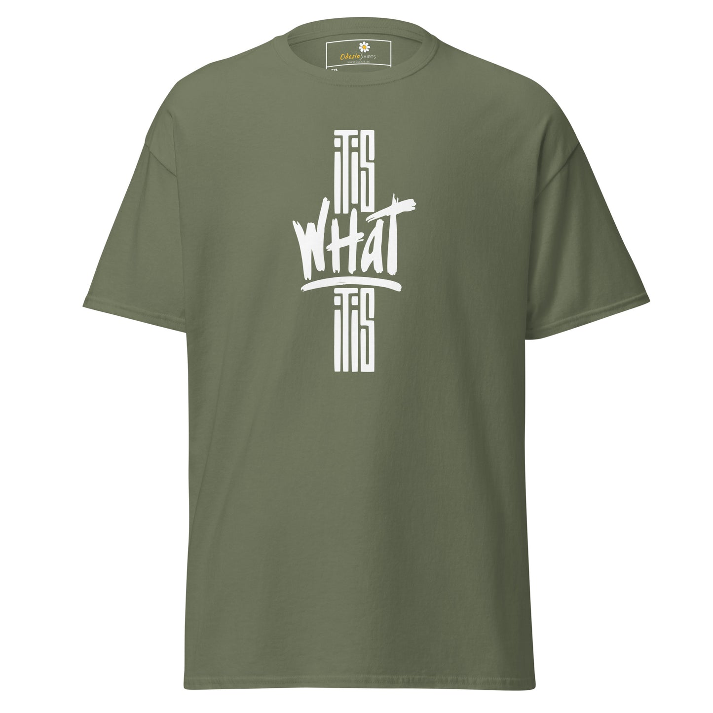 T-shirt classique pour homme - TEXT IT IS WHAT IT IS - BIG