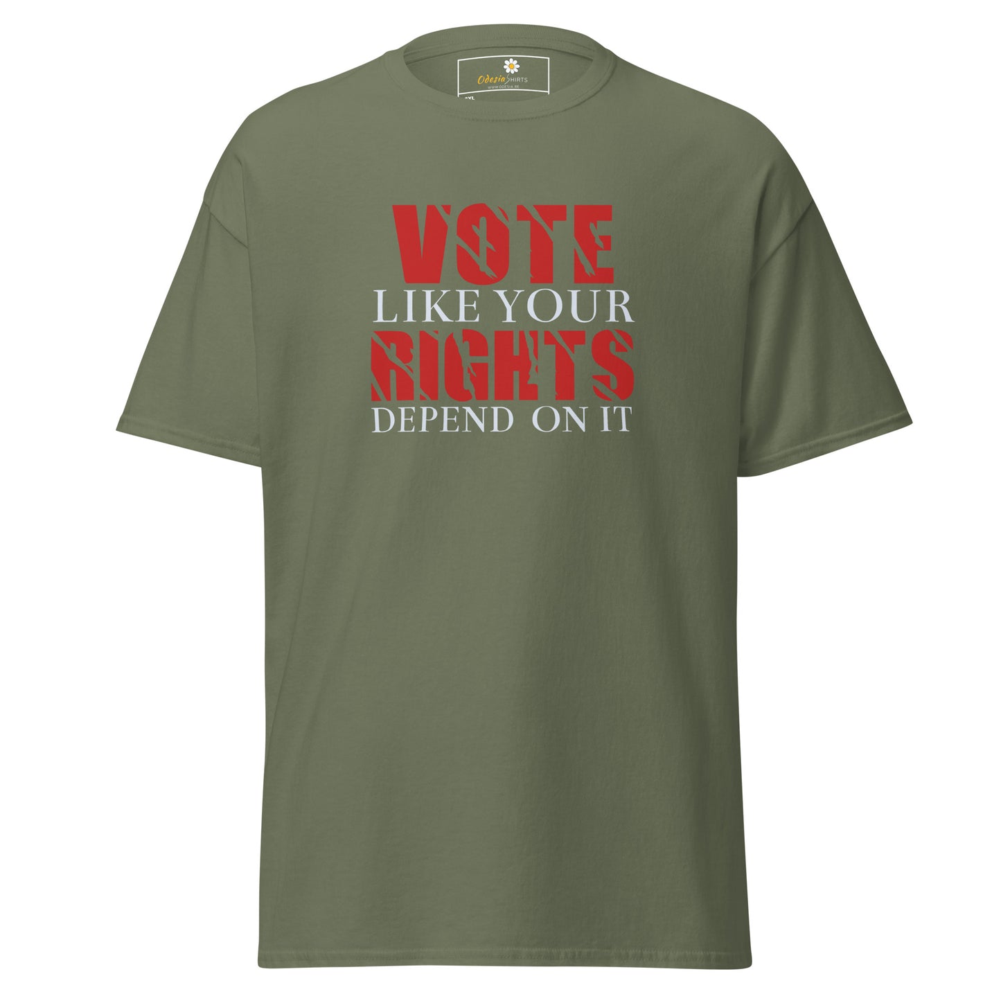 T-shirt classique pour homme - TEXTE VOTE J'AIME BIEN COMPTEZ SUR ELLE - GRAND