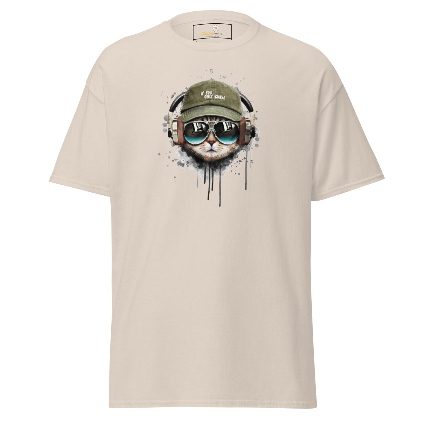 T-shirt classique unisexe - ANIMAUX MUSIQUE CHAT CHAPEAU - RÉGULIER