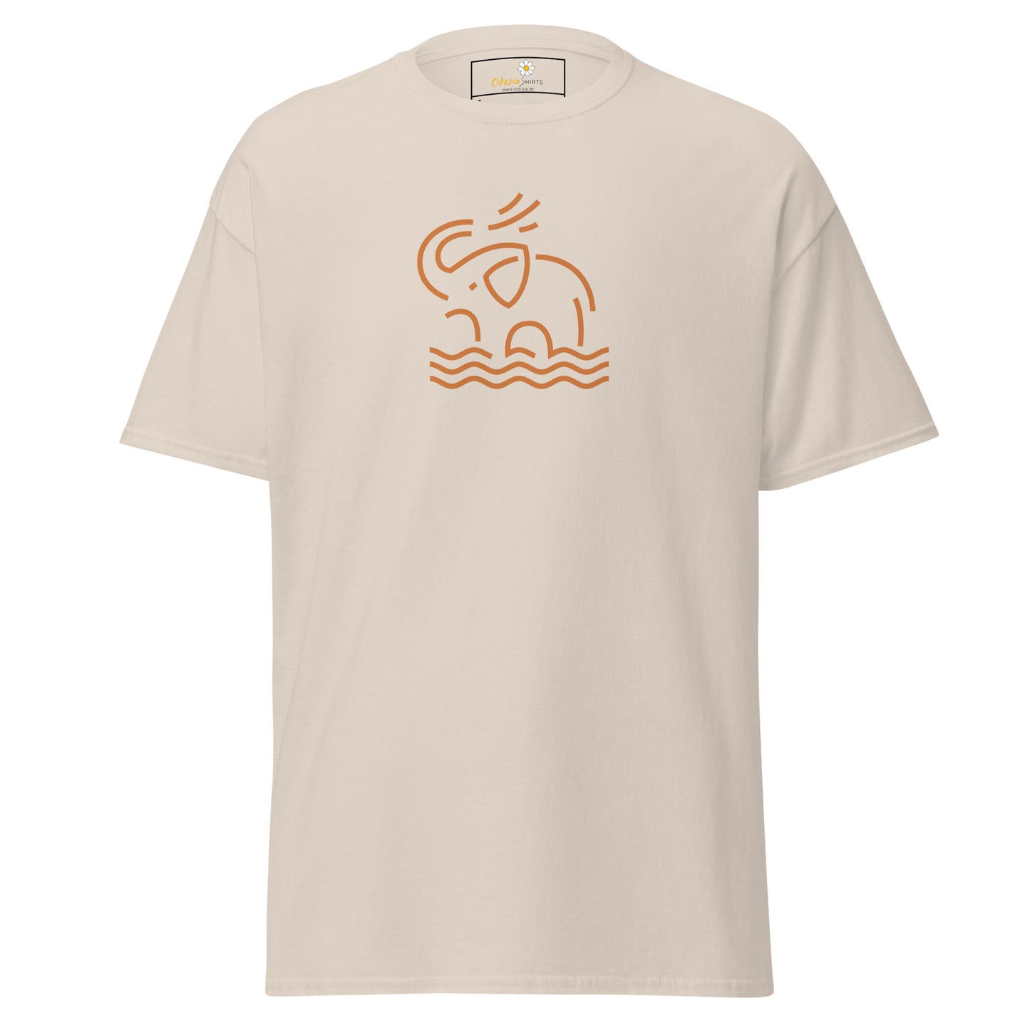 Unisex classic t-shirt - WILD LIFE ELEPHANT ORANGE - REGULAR