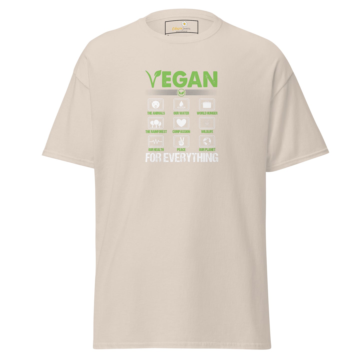 Unisex classic t-shirt - VEGAN FOR EVERYTHING - REGULAR
