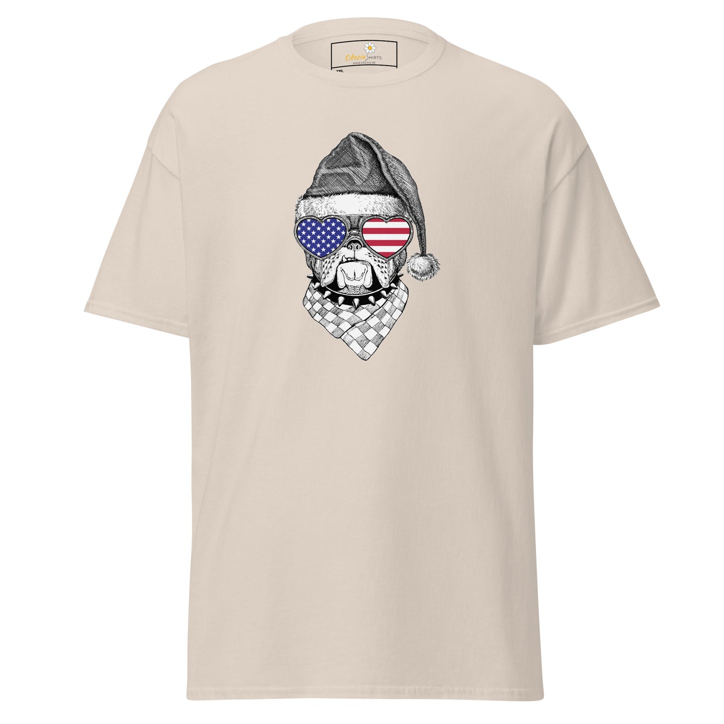 T-shirt classique unisexe - ANIMAUX TÊTE DE CHIEN USA - GRAND