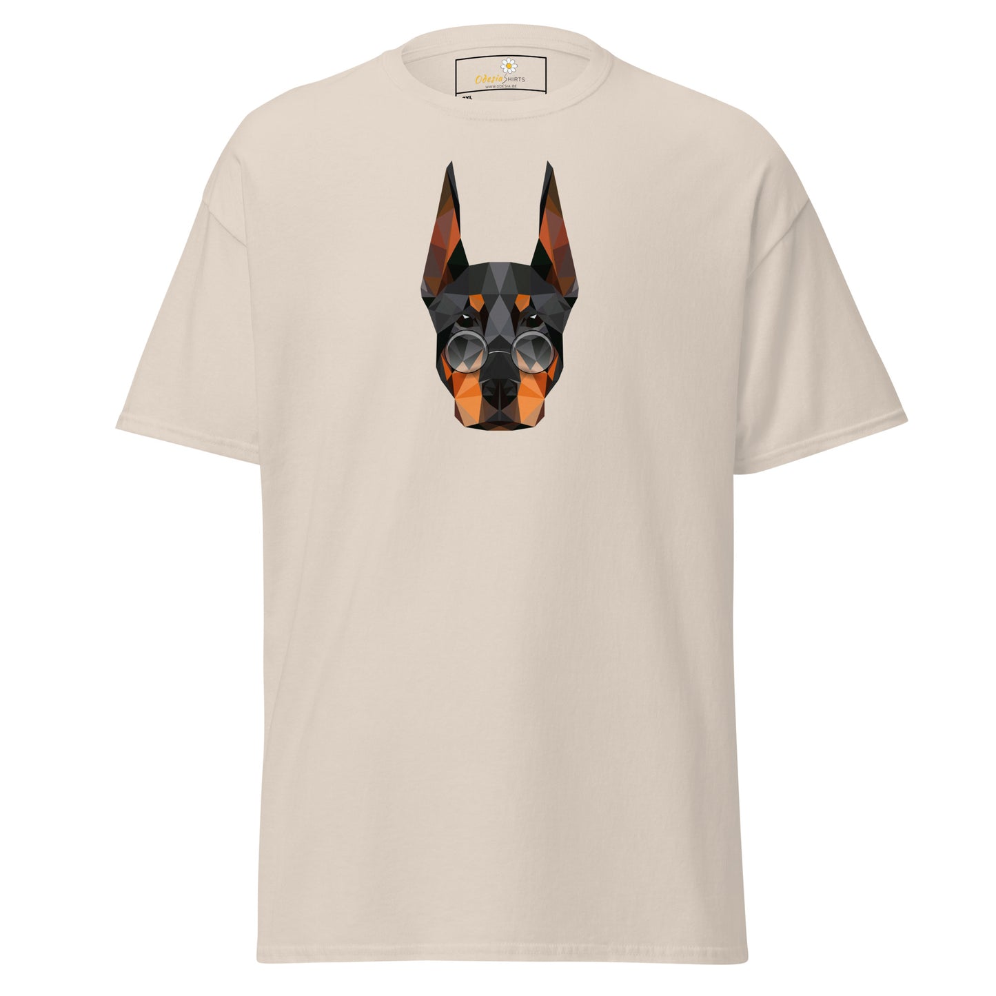 T-shirt classique unisexe - ANIMAUX TÊTE DE CHIEN LUNETTES - GRAND