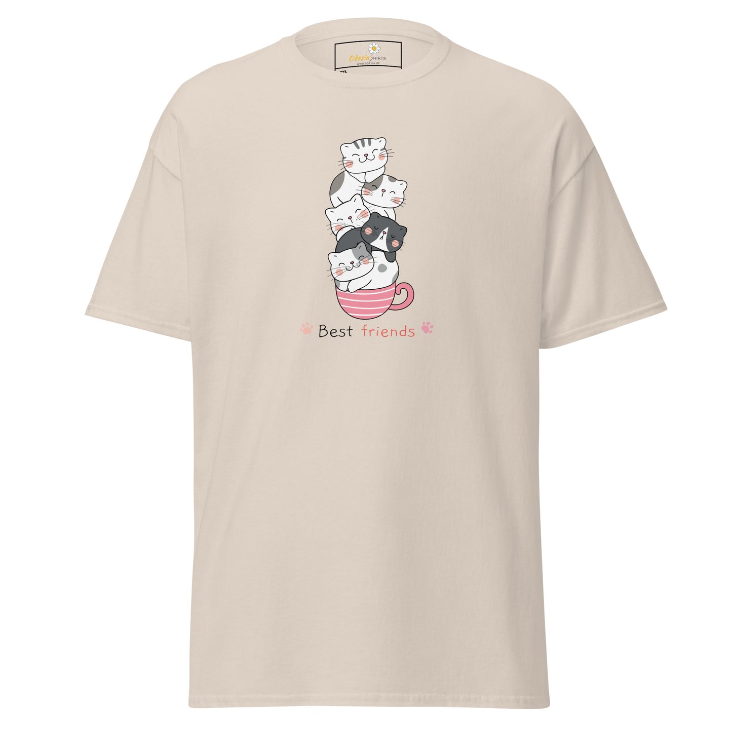 T-shirt classique unisexe - ANIMAUX CHATS DANS UNE TASSE - GRAND