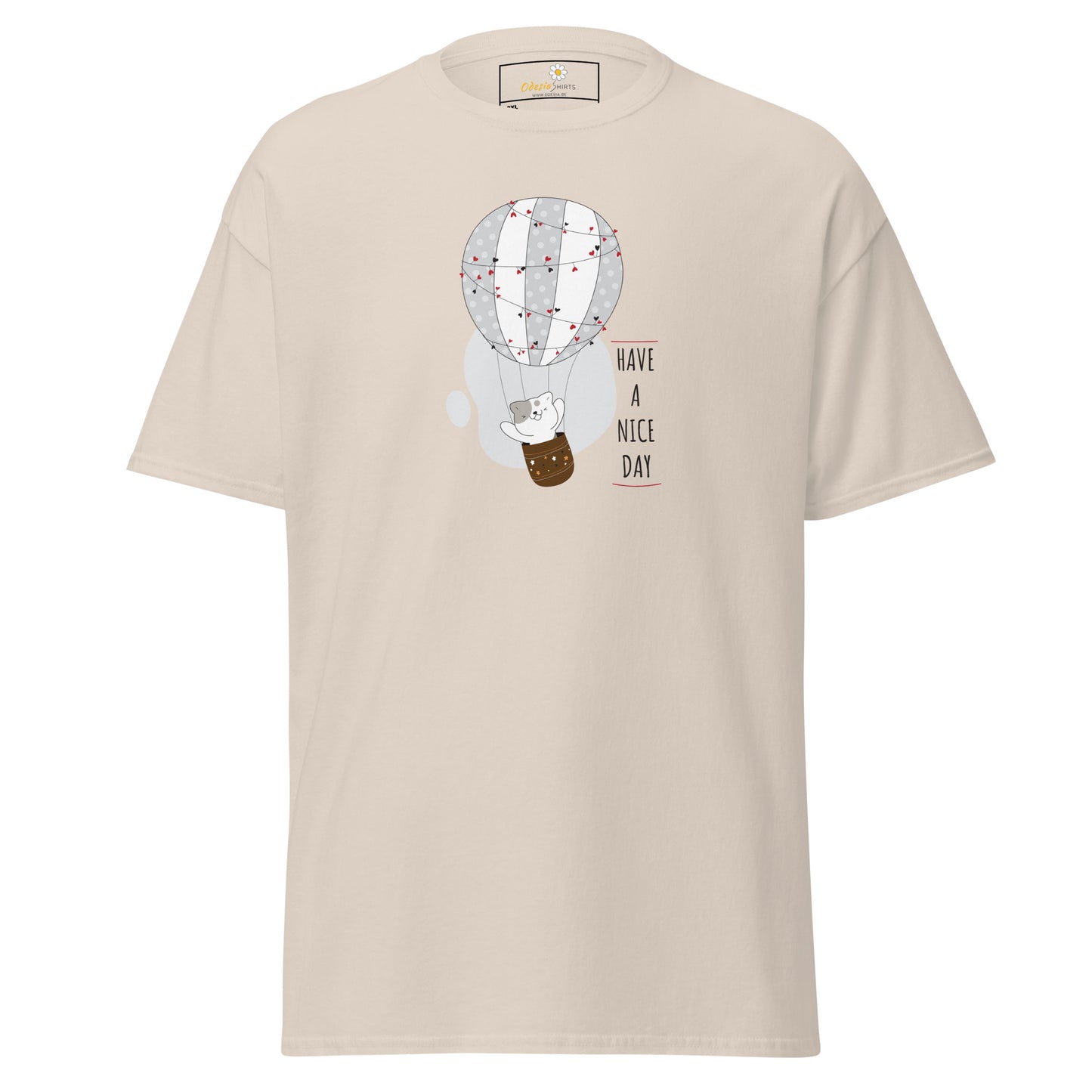 Unisex klassiek t-shirt - DIEREN KAT LUFTBALLON - GROOT