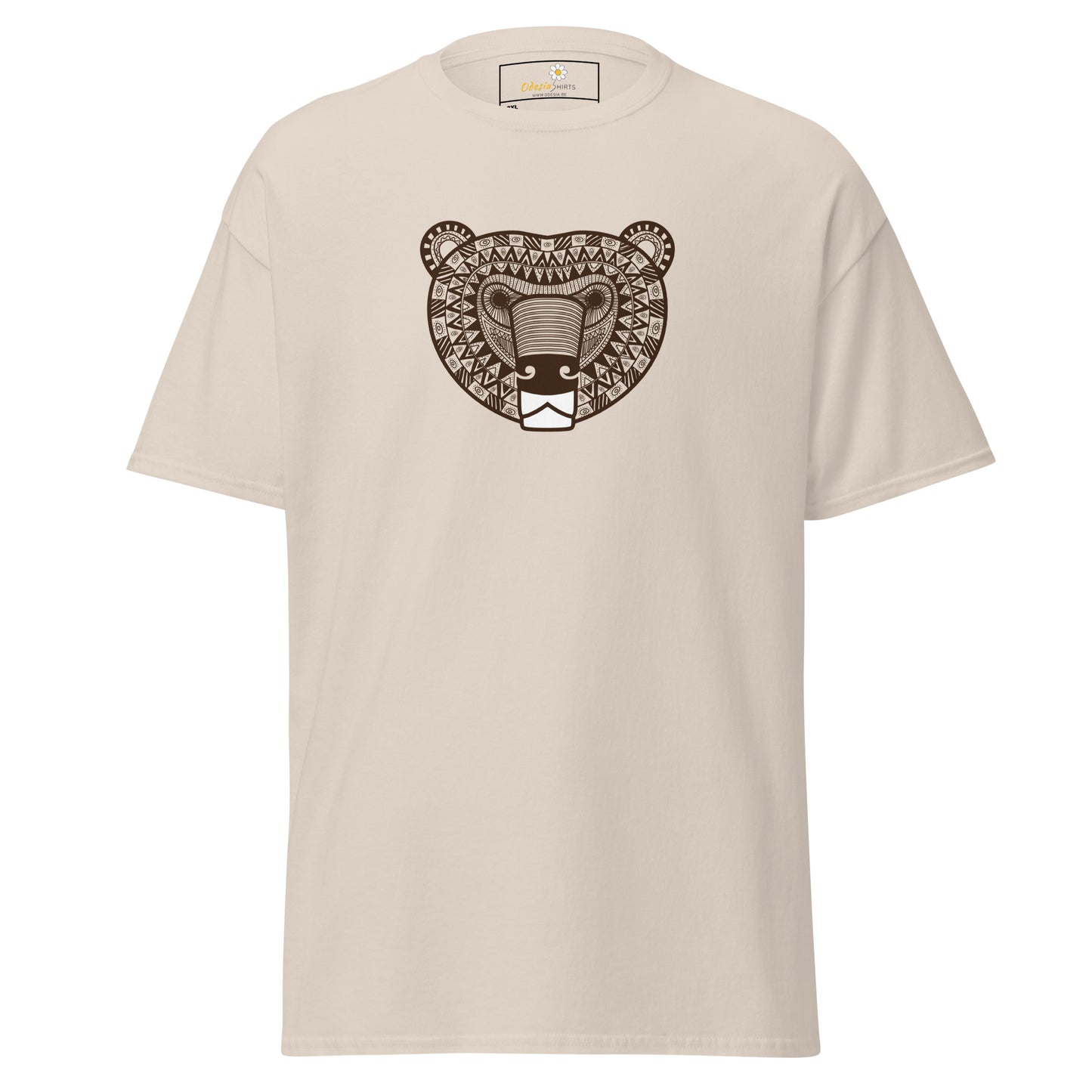 Klassiek heren t-shirt - WILDLIFE AZTECH BEAR - GROOT
