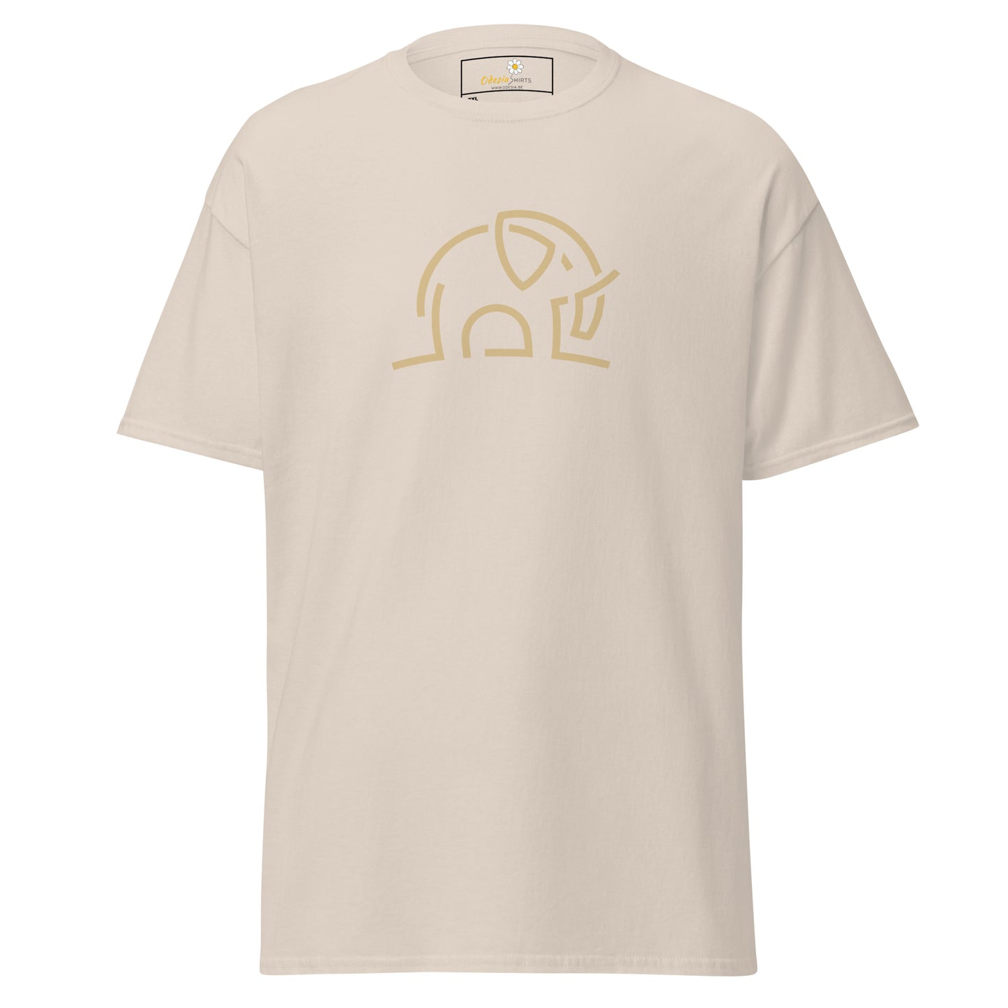 Klassiek heren t-shirt - WILDLIFE ELEPHANT LINES - GROOT