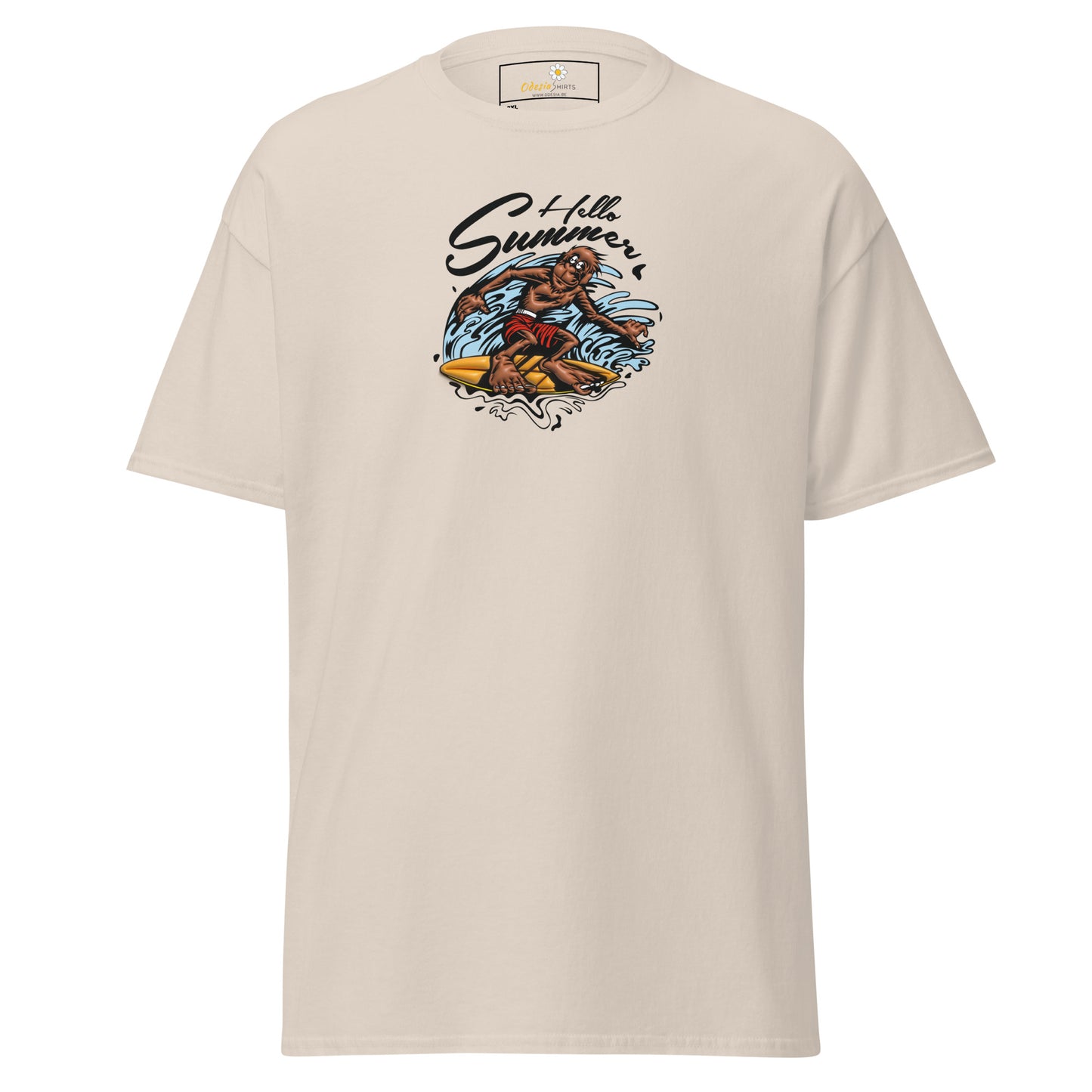 T-shirt classique homme - SINGE SURFEUR D'ÉTÉ - GRAND