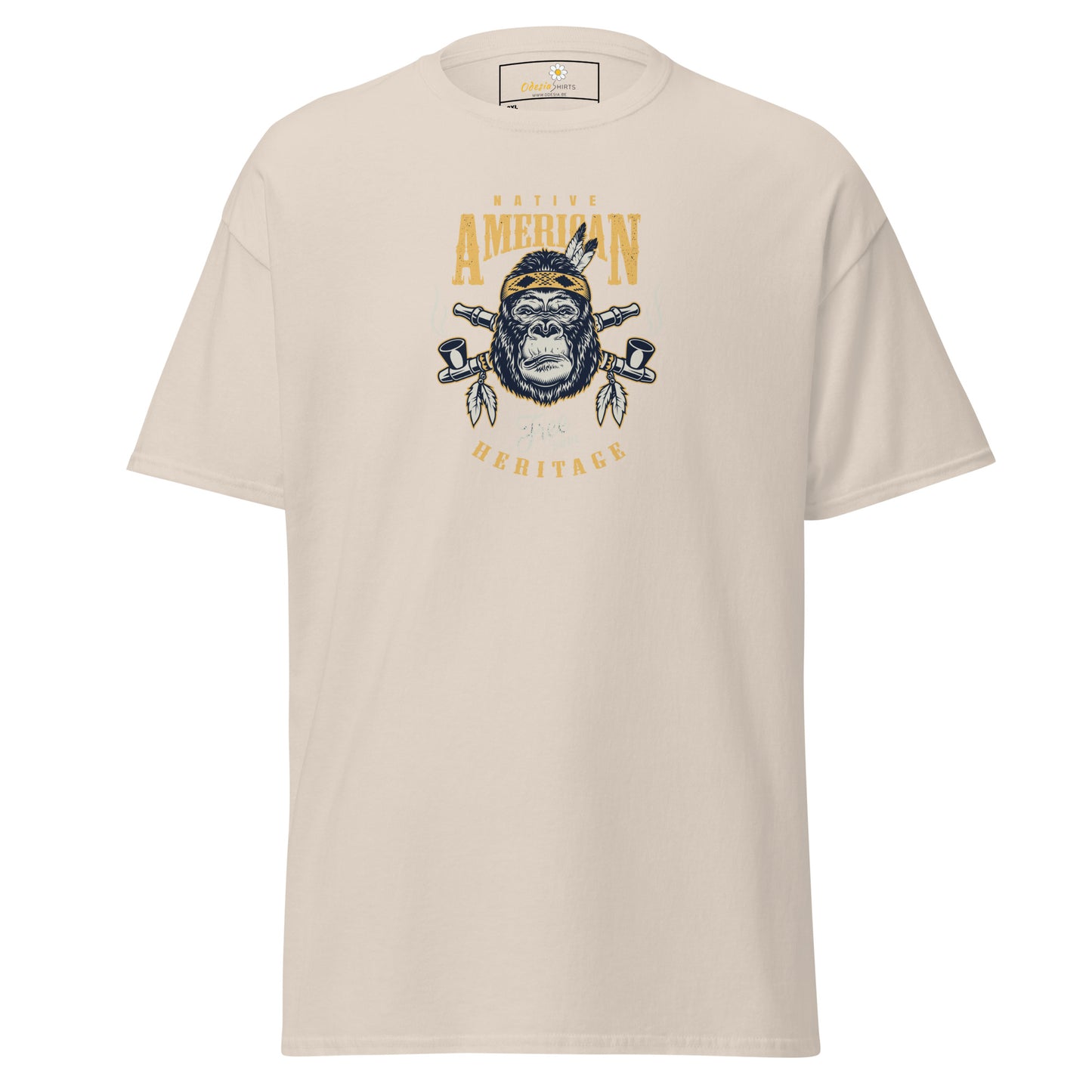T-shirt classique pour homme - VINTAGE GORILLA NATIVE AMERICANS - GRAND