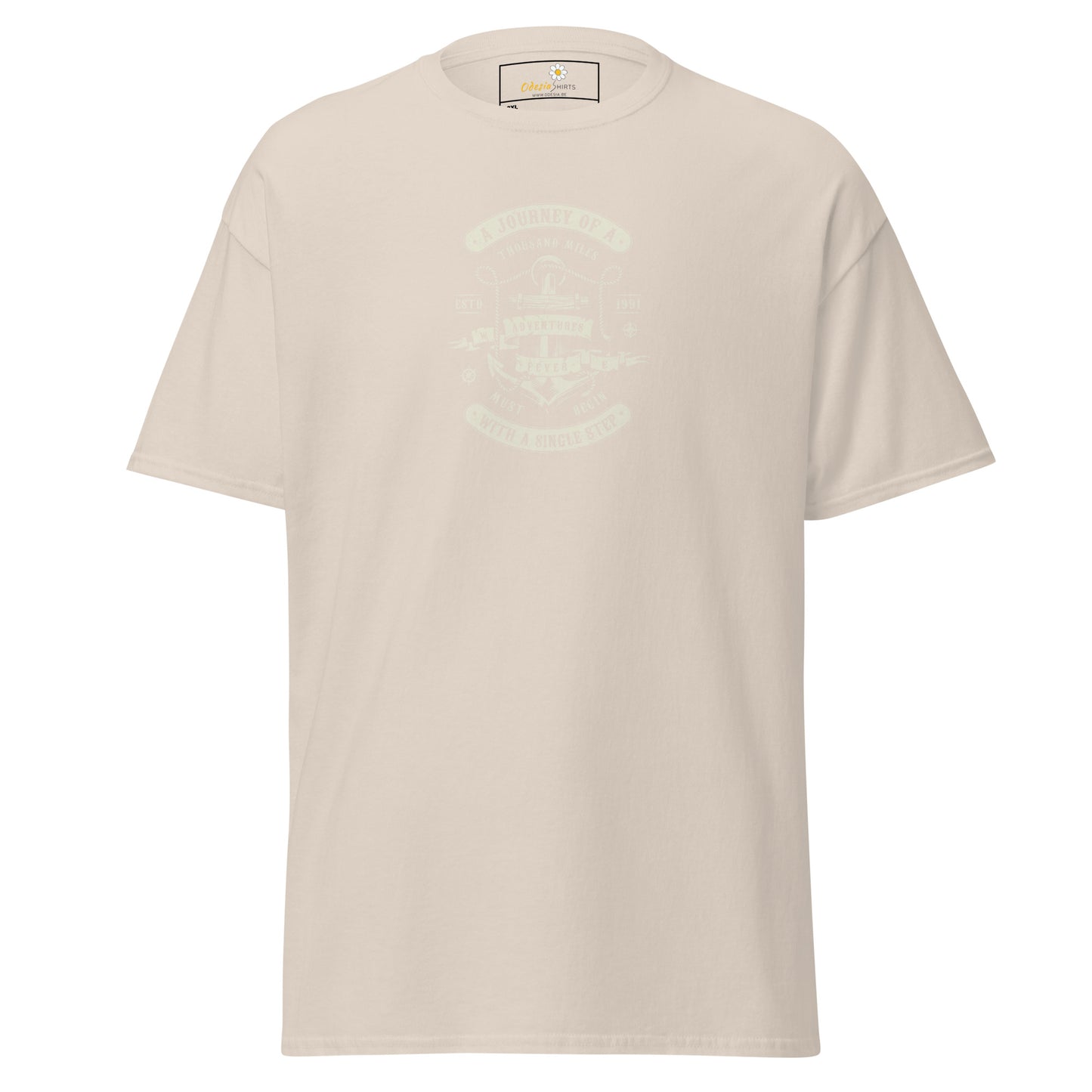 Unisex classic t-shirt - ADVENTURE THOUSAND MILES SINGLE STEP - BIG