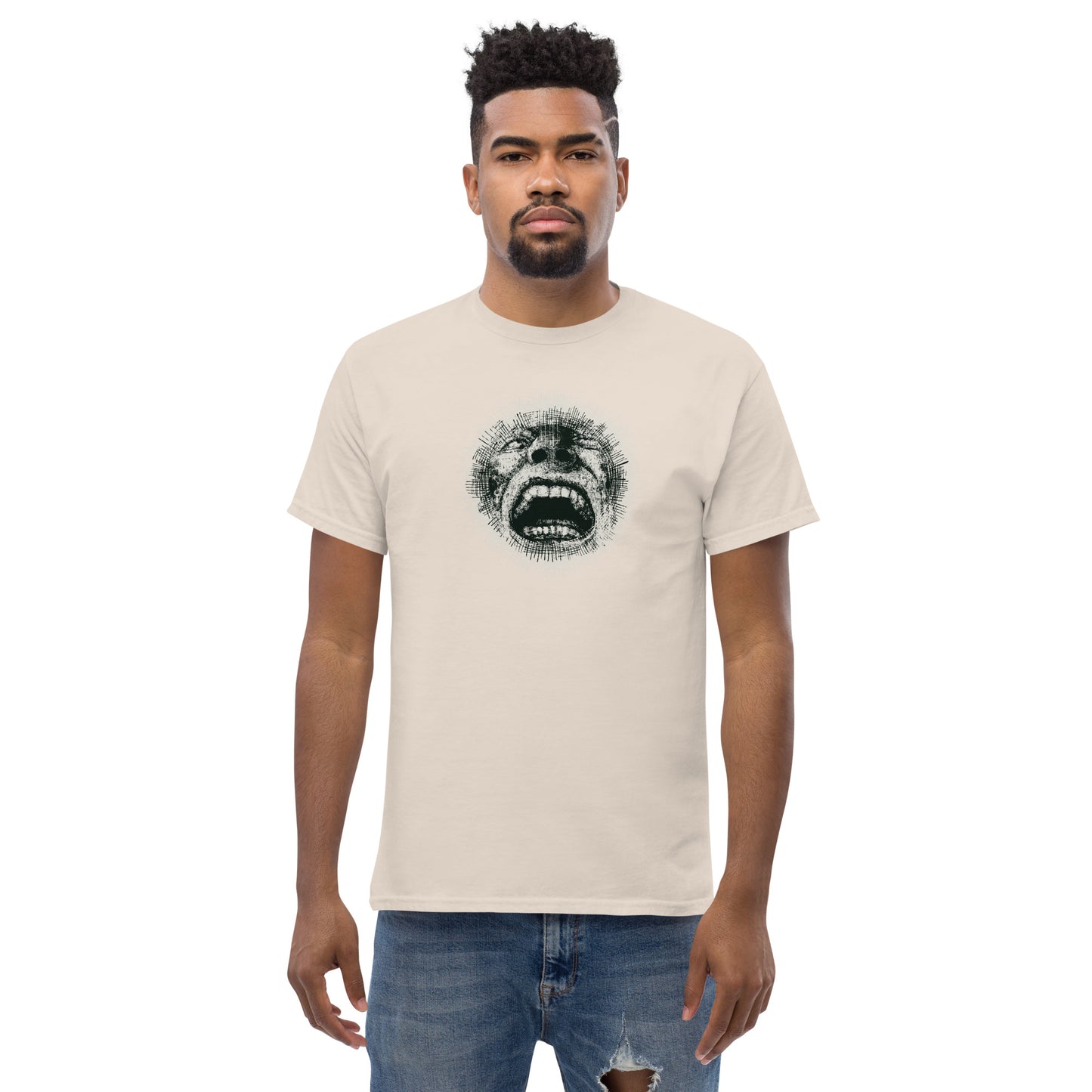 Unisex classic t-shirt - FANTASY SCREAMING HEAD - BIG