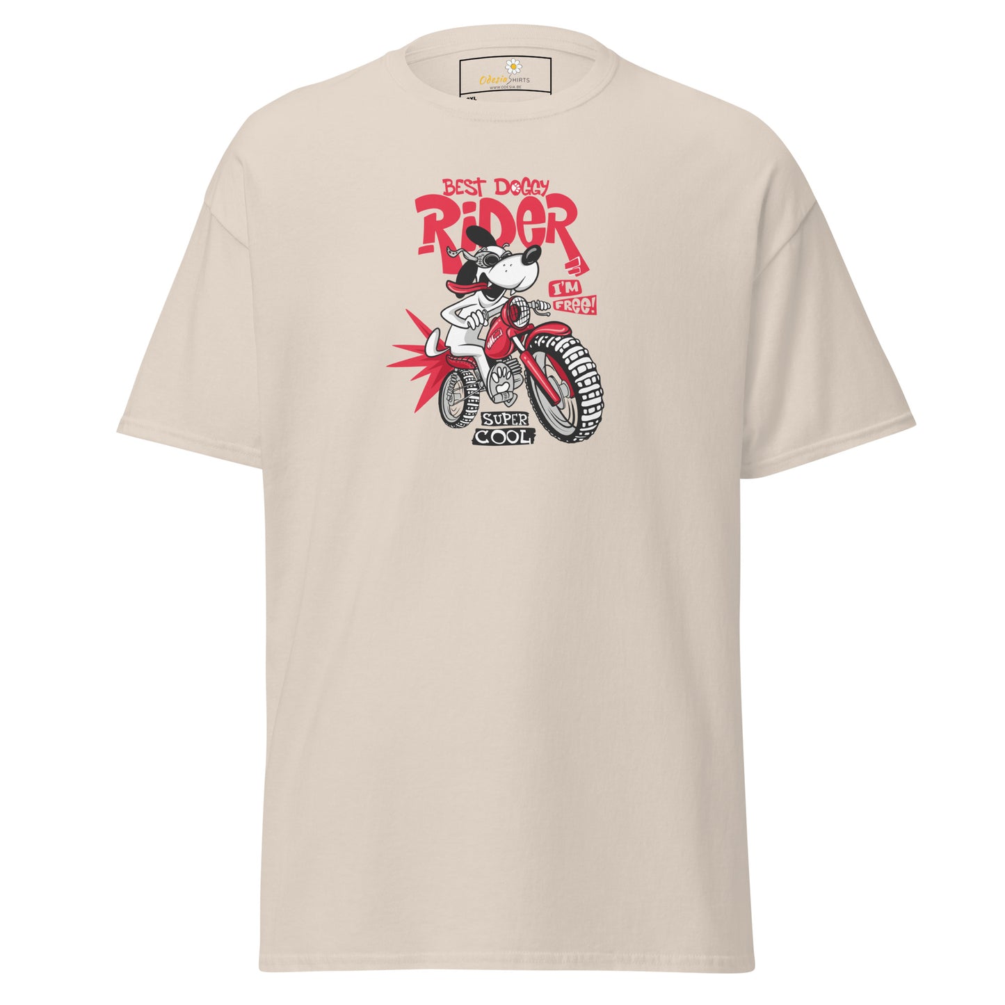 T-shirt classique pour homme - VINTAGE DOGGY RIDE - GRAND