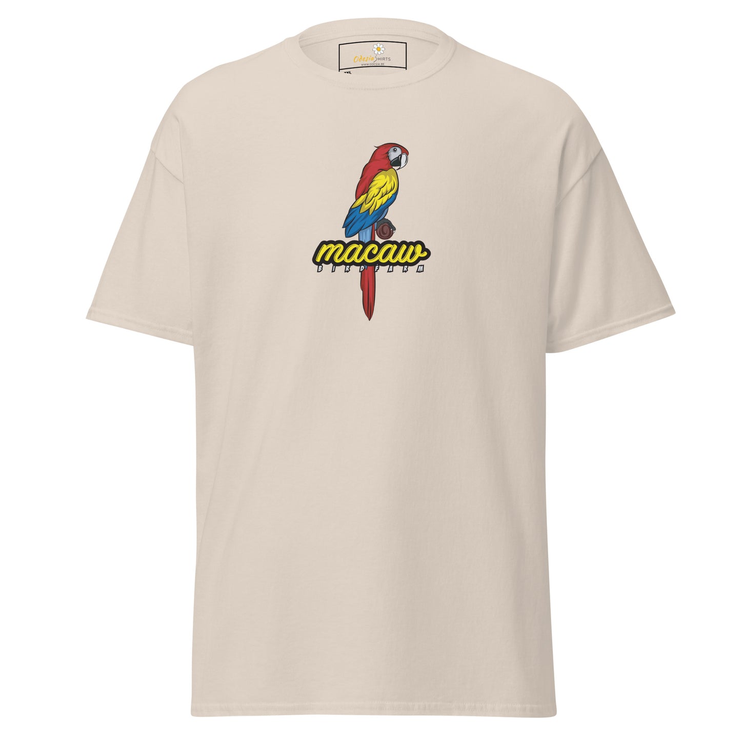 Heren klassiek t-shirt - WILDLIFE MACAW - GROOT