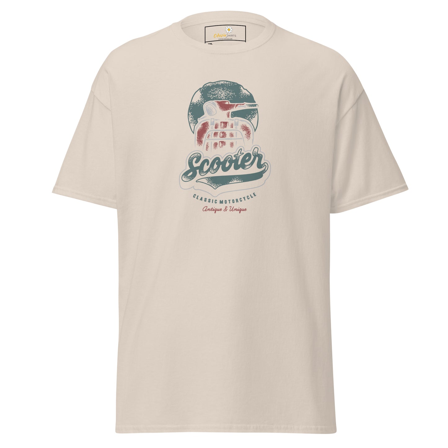 Heren klassiek t-shirt - VINTAGE SCOOTER - GROOT