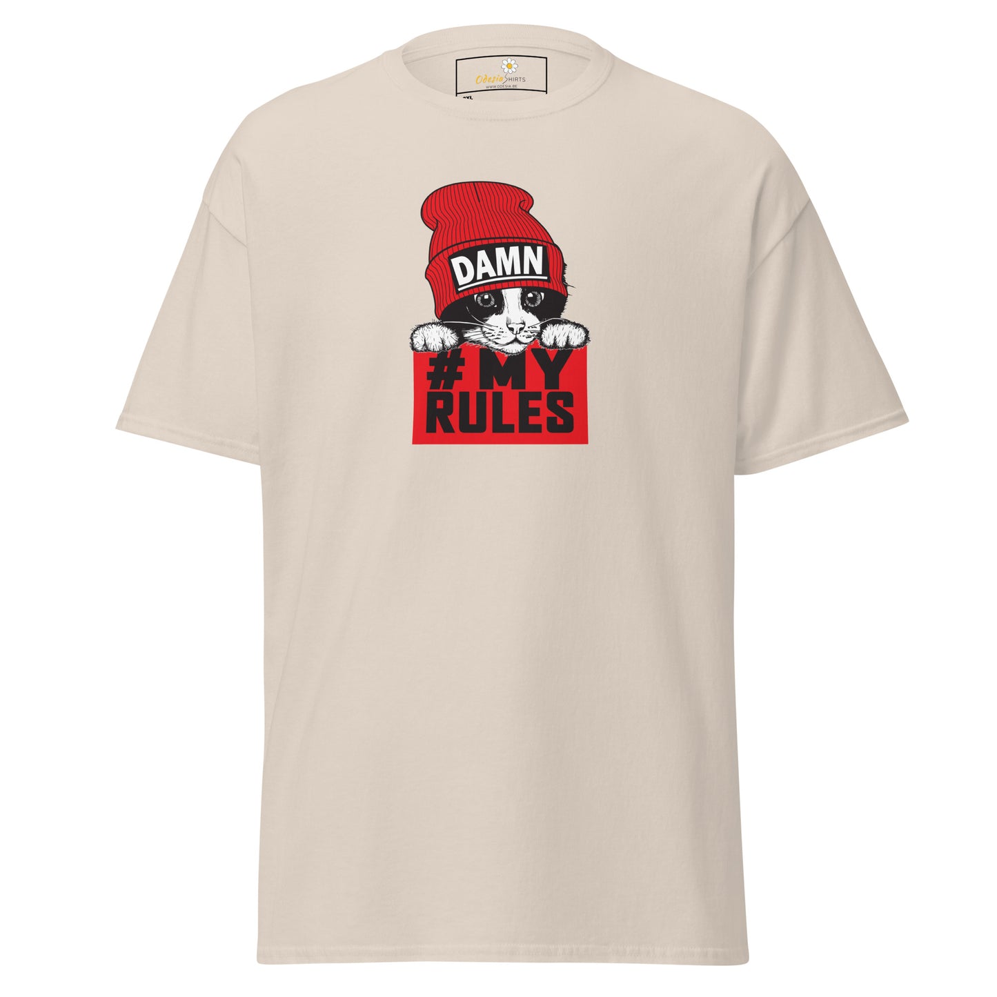 T-shirt classique unisexe - ANIMAUX AMUSANTS CHAT MES RÈGLES - GRAND