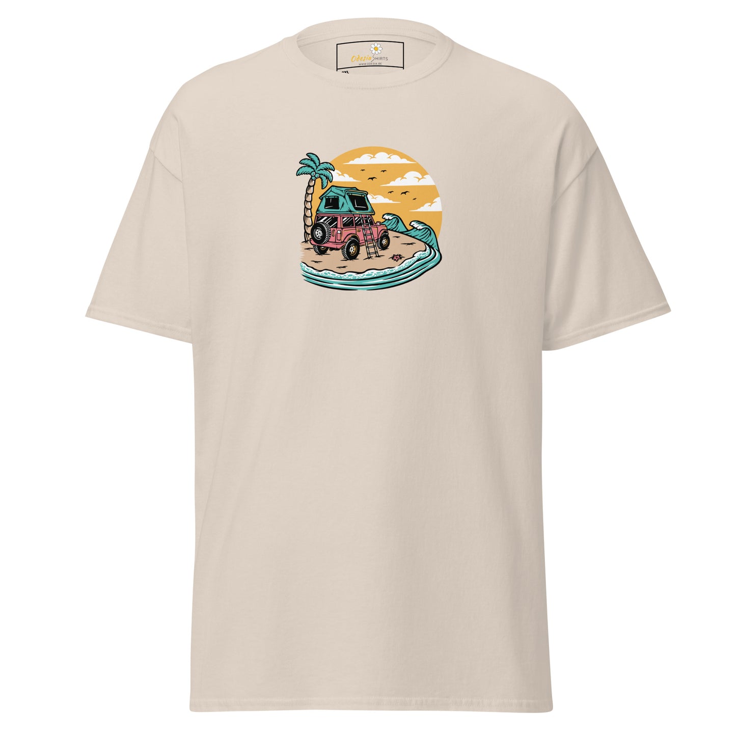 Heren klassiek t-shirt - SUMMER CAR TREE VIEW - GROOT