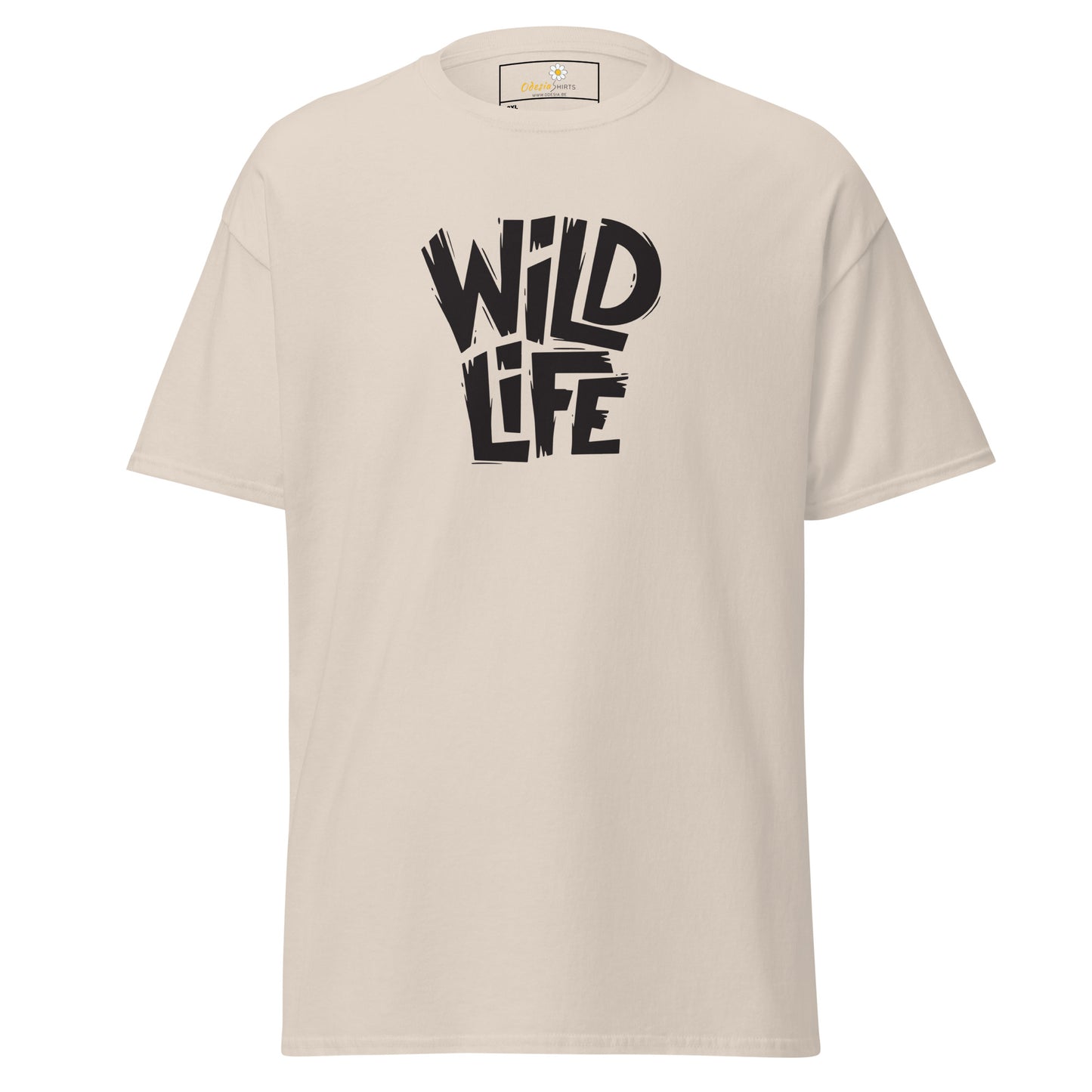 T-shirt classique pour homme - TEXT WILD LIFE - GRAND
