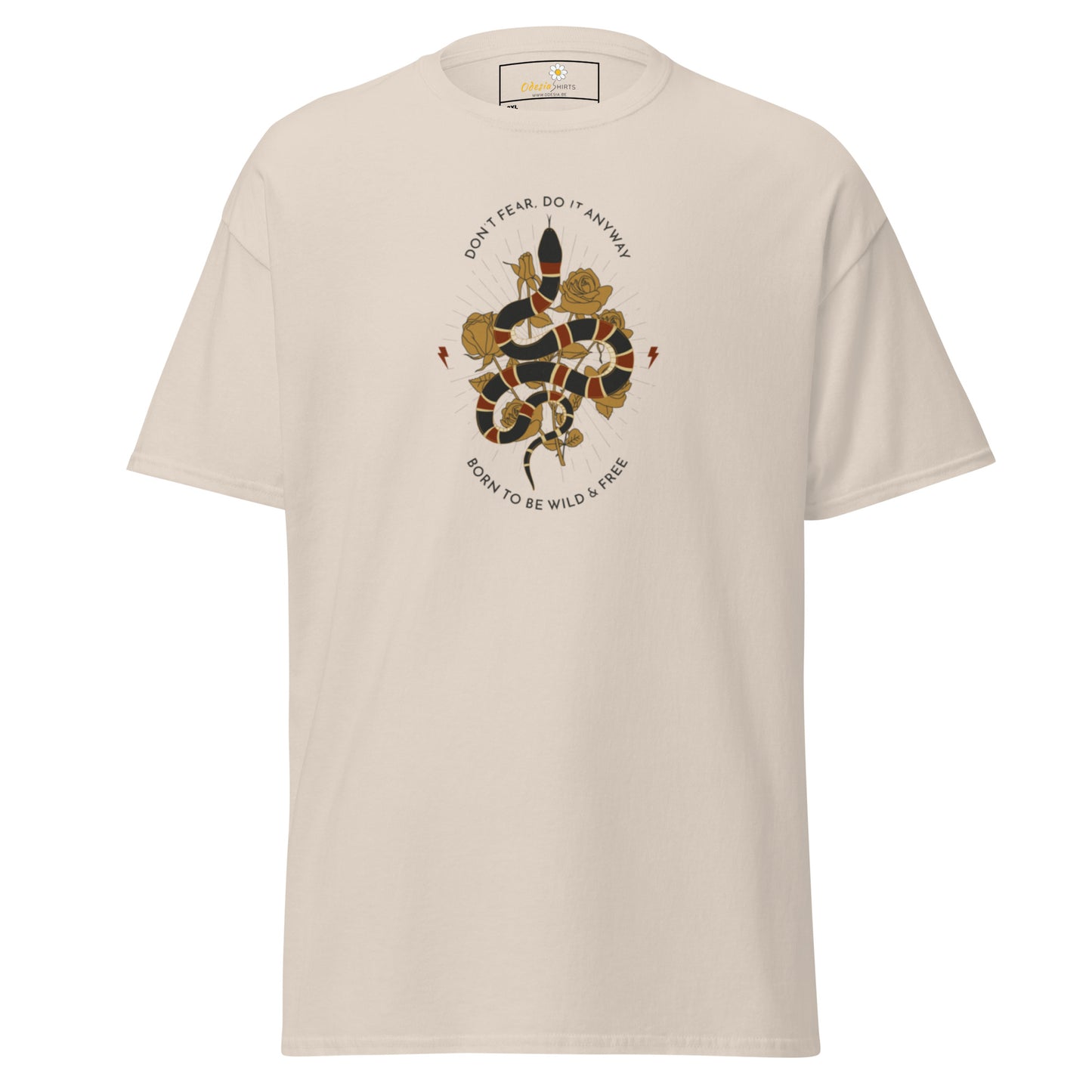 Klassiek heren t-shirt - WILDLIFE SNAKE TO BE WILD - GROOT