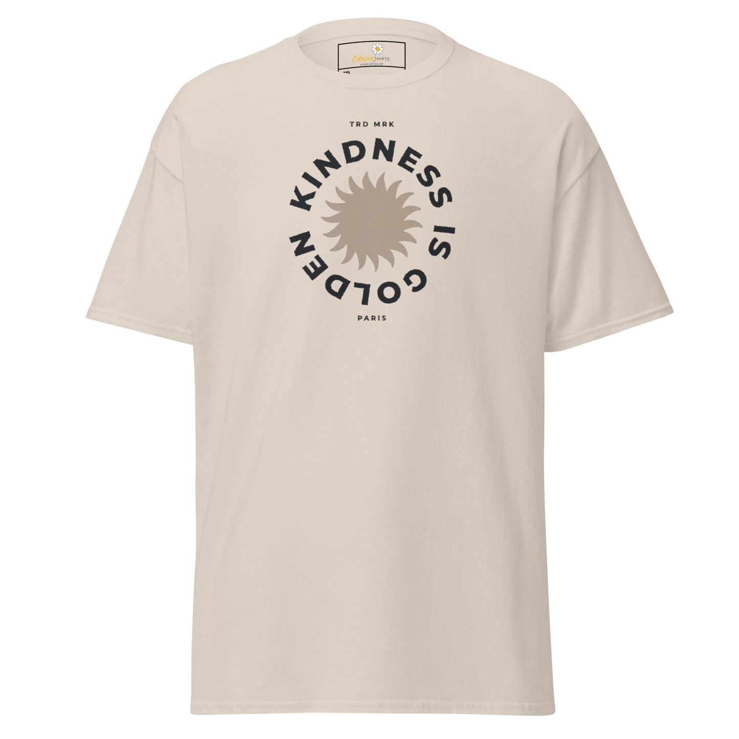 T-shirt classique pour homme - Texte « La gentillesse est d'or » - Grand