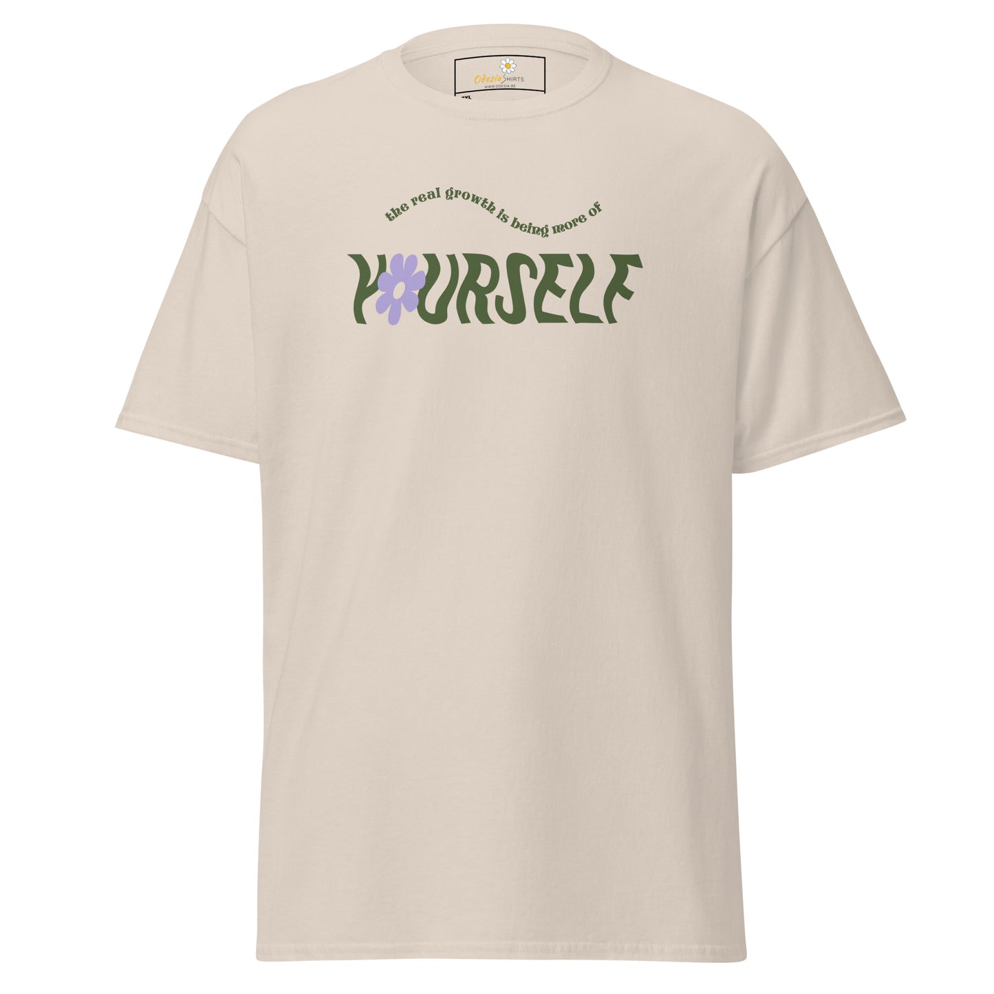 T-shirt classique pour homme - TEXTE ÊTRE PLUS SOI-MÊME - GRAND