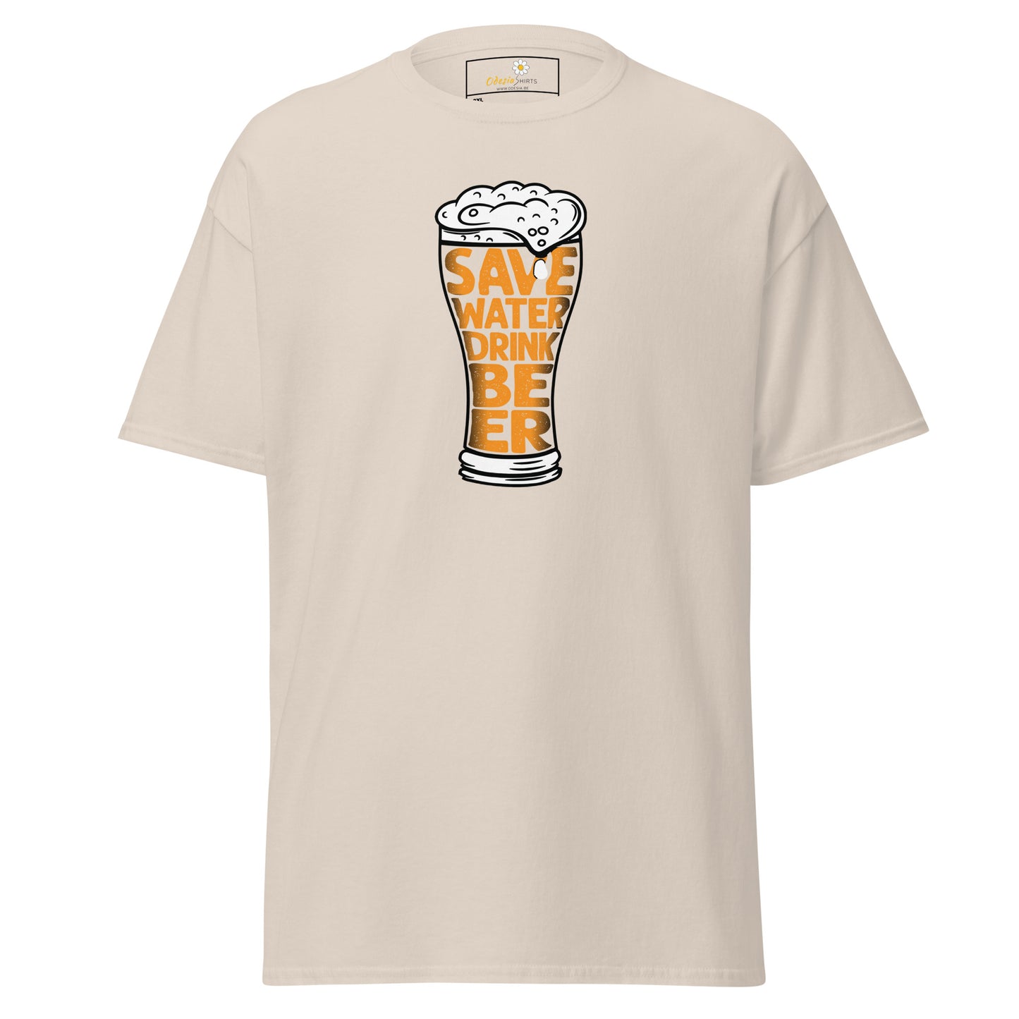 Unisex klassiek t-shirt - FUN SAVE WATER DRINK BEER - GROOT