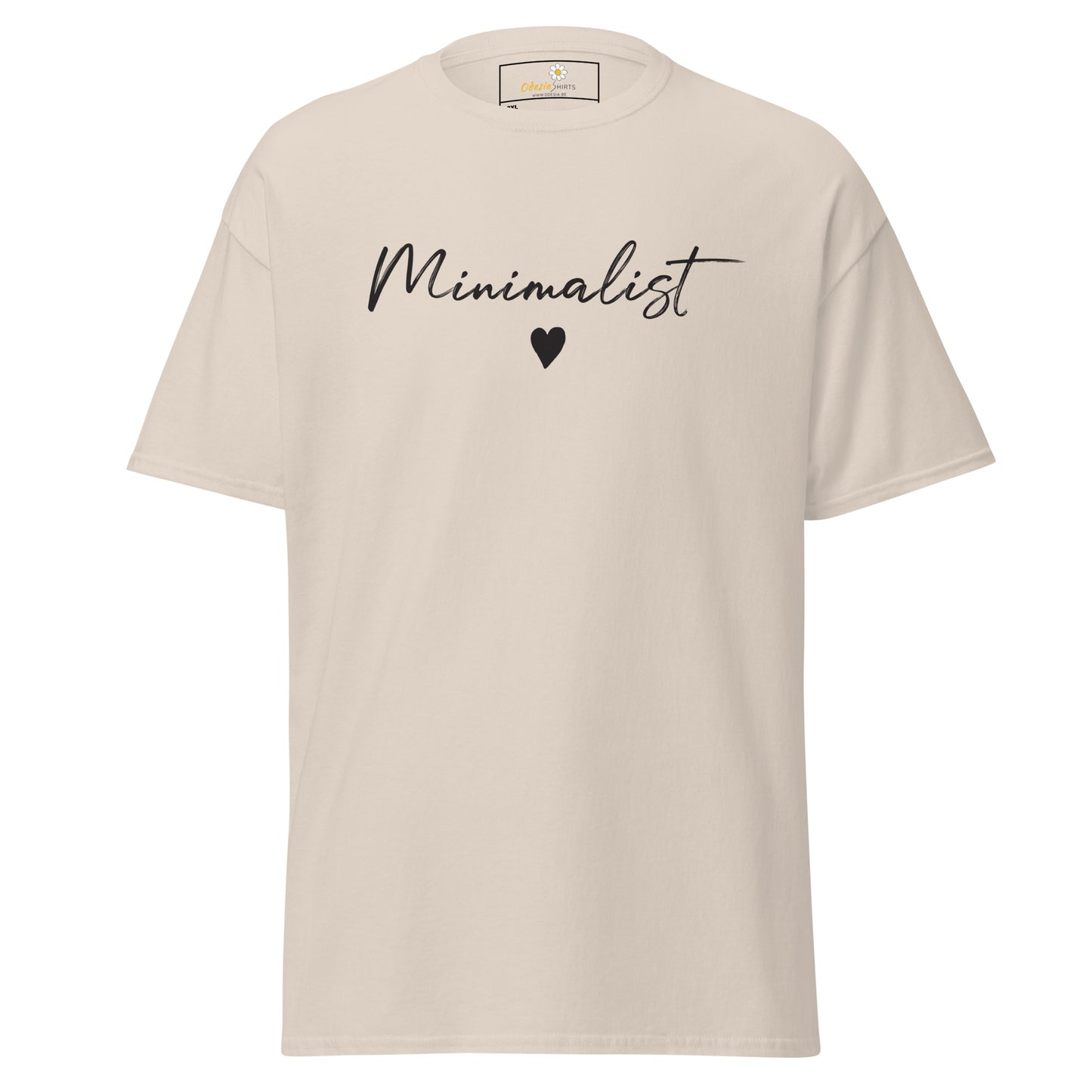 T-shirt classique pour homme - Texte minimaliste - Grand