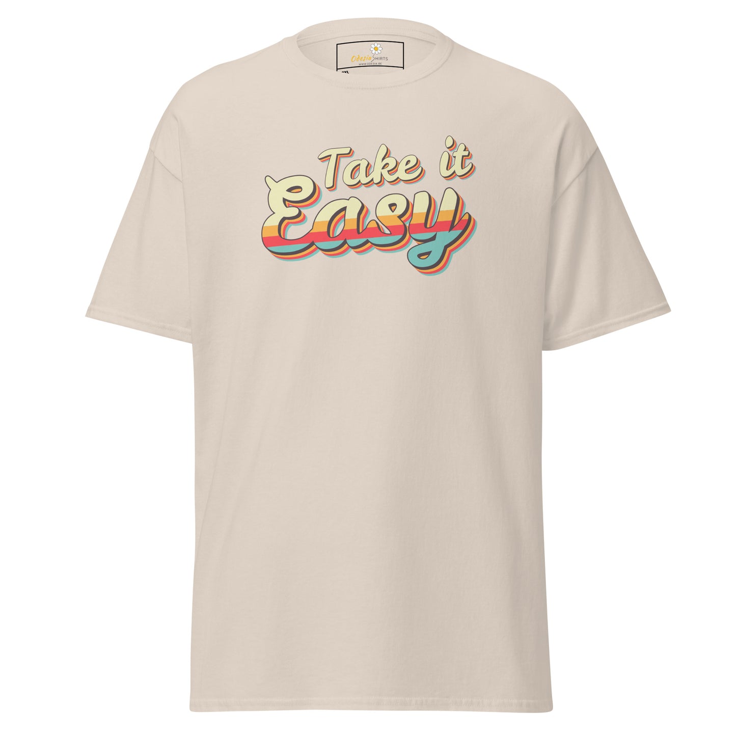 T-shirt classique pour homme - TEXT TAKE IT EASY - BIG