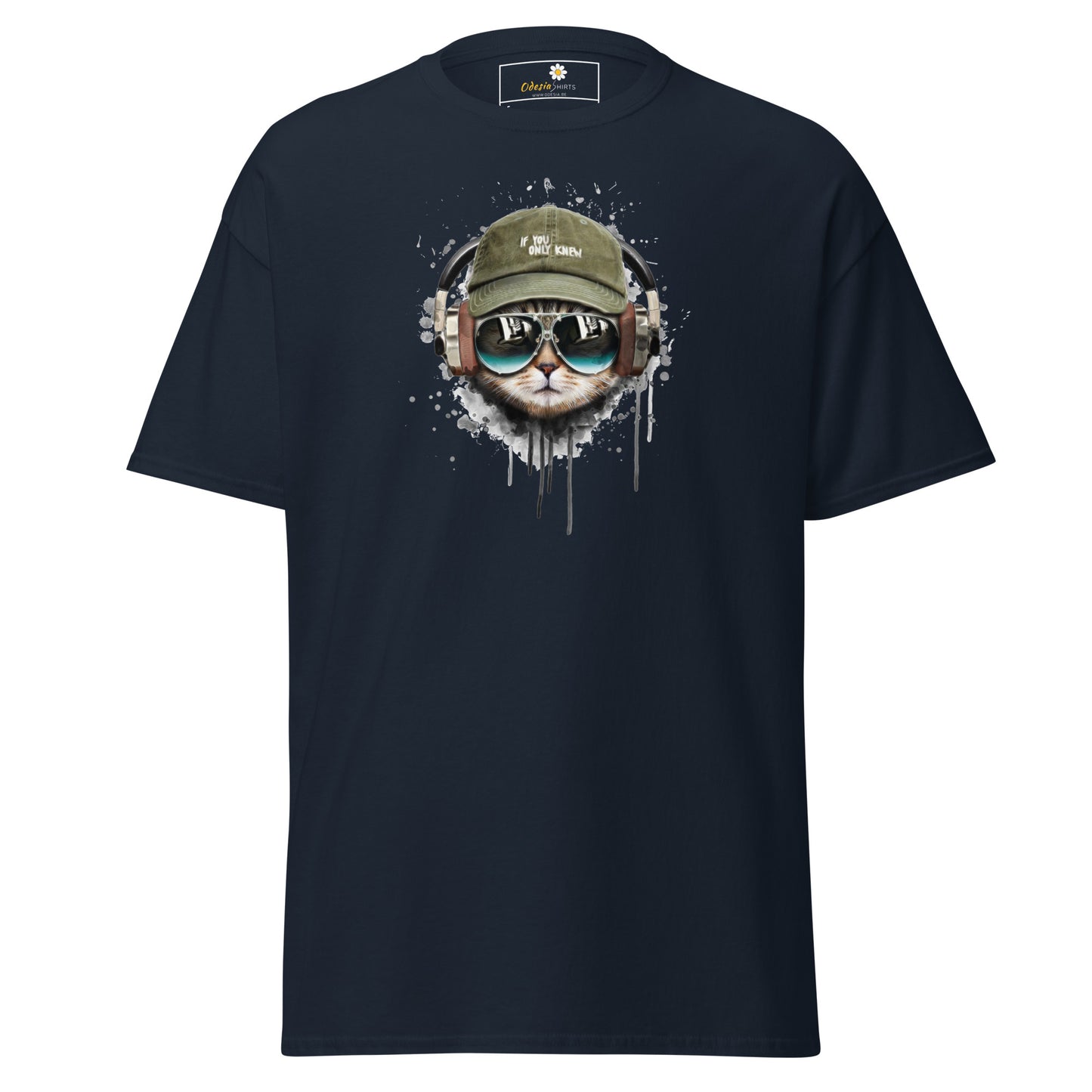 T-shirt classique unisexe - ANIMAUX MUSIQUE CHAT CHAPEAU - RÉGULIER