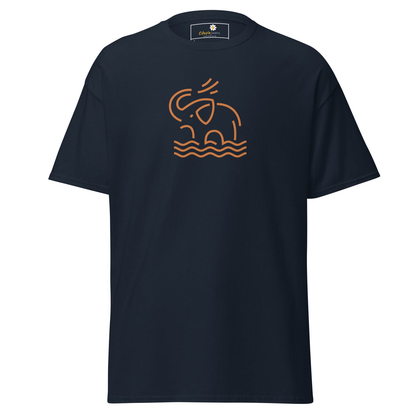 Unisex classic t-shirt - WILD LIFE ELEPHANT ORANGE - REGULAR