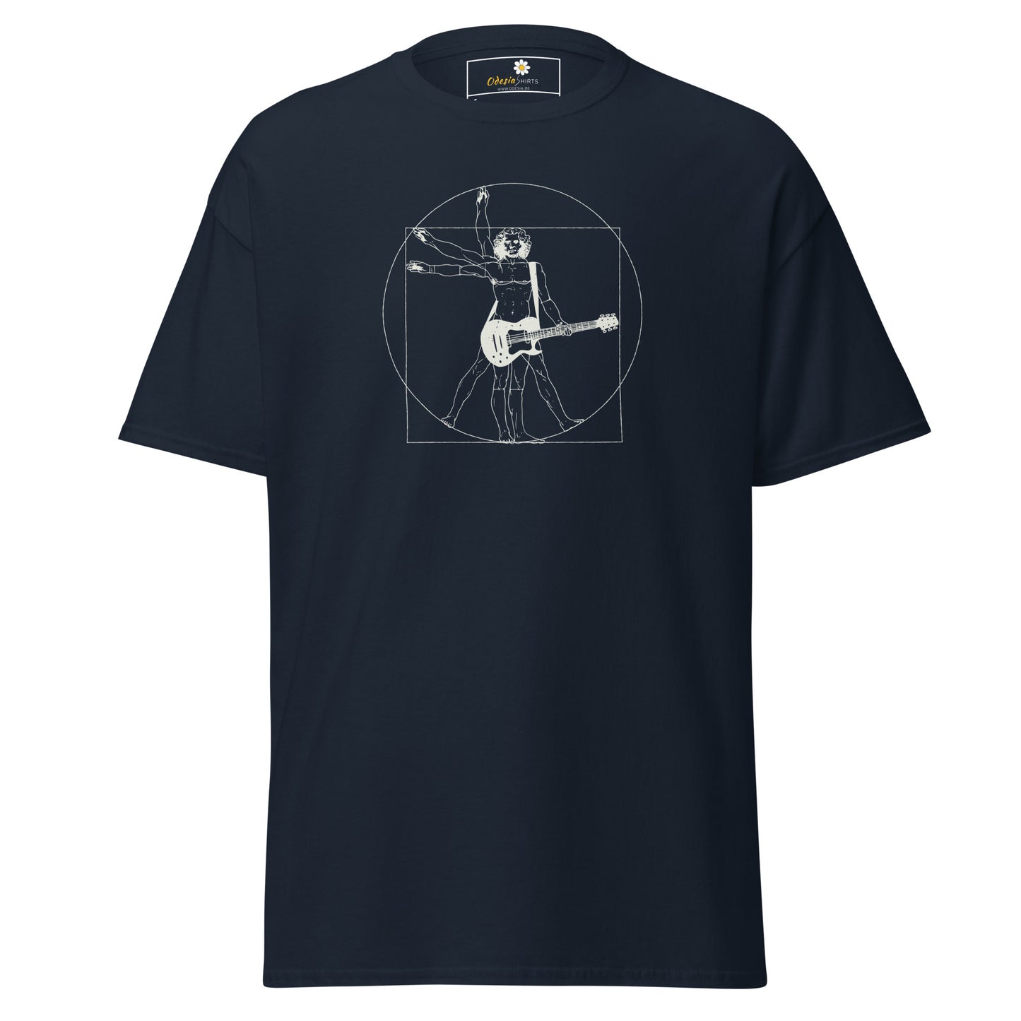 Unisex classic t-shirt - MUSIC LEONARDO DA VINCI GUITAR MAN - REGULAR