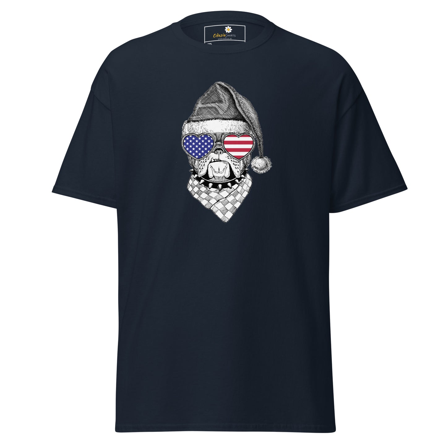 T-shirt classique unisexe - ANIMAUX TÊTE DE CHIEN USA - GRAND