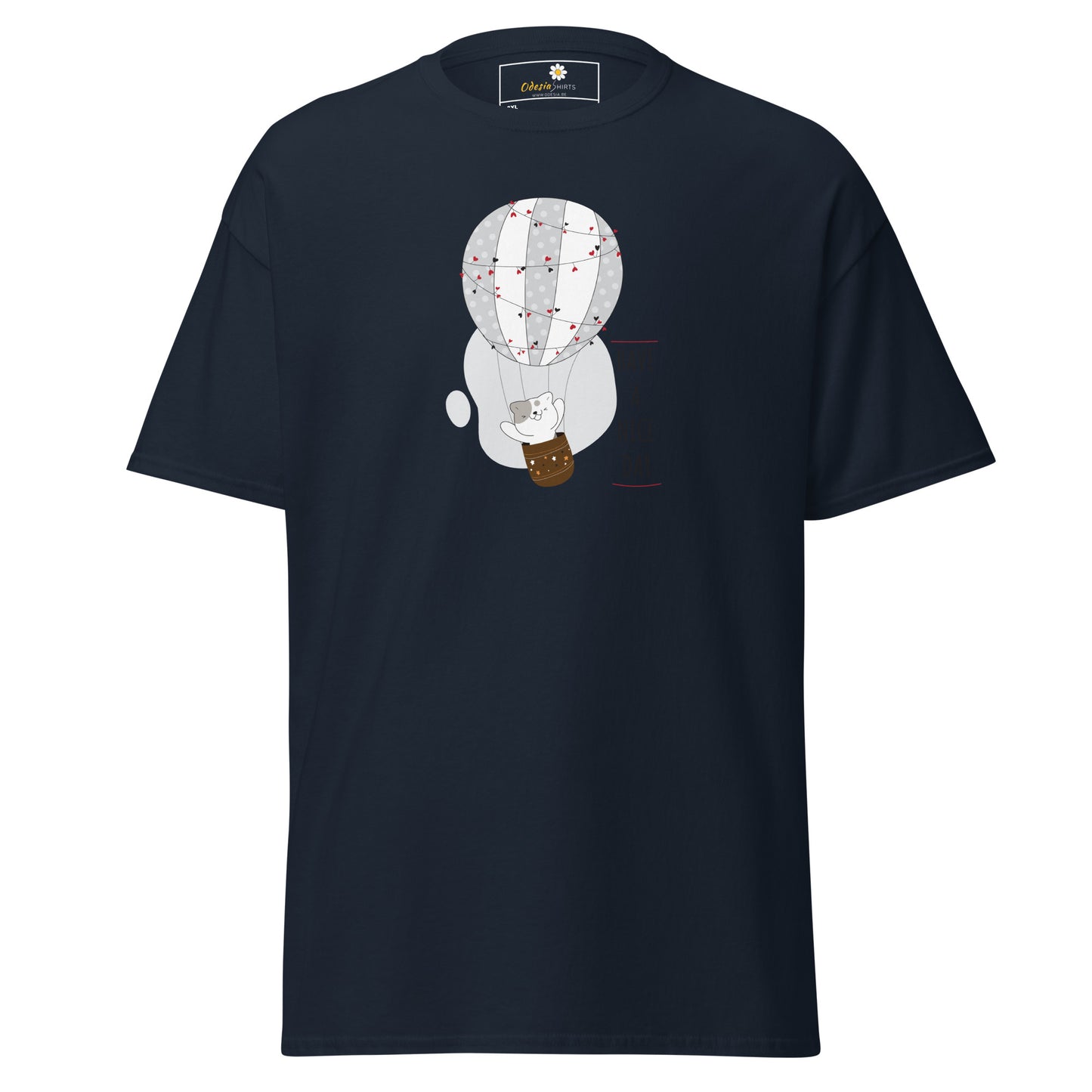 Unisex klassiek t-shirt - DIEREN KAT LUFTBALLON - GROOT
