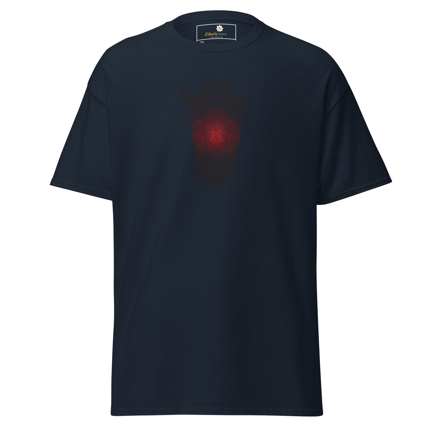 Heren klassiek t-shirt - WILDLIFE RHINO RED - GROOT