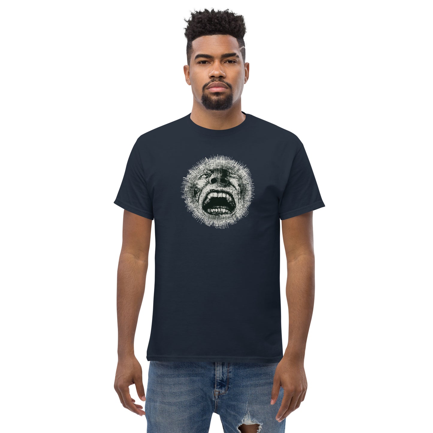 Unisex classic t-shirt - FANTASY SCREAMING HEAD - BIG
