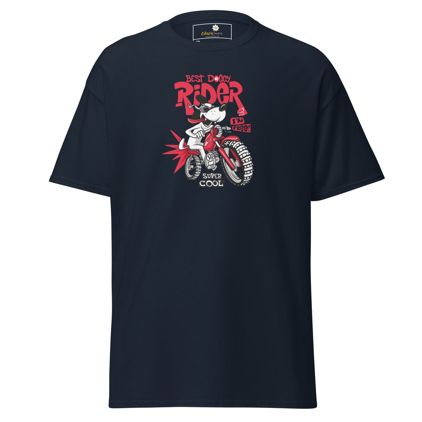 T-shirt classique pour homme - VINTAGE DOGGY RIDE - GRAND