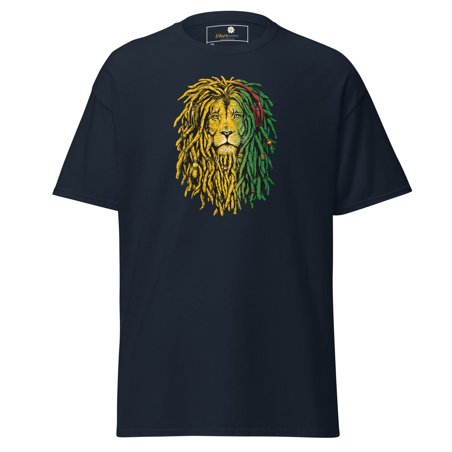 Heren klassiek t-shirt - WILDLIFE REGGAE LION - GROOT