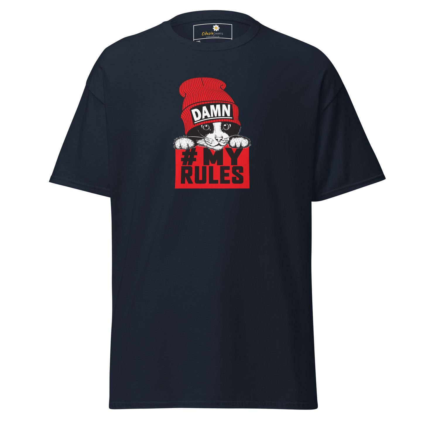 T-shirt classique unisexe - ANIMAUX AMUSANTS CHAT MES RÈGLES - GRAND