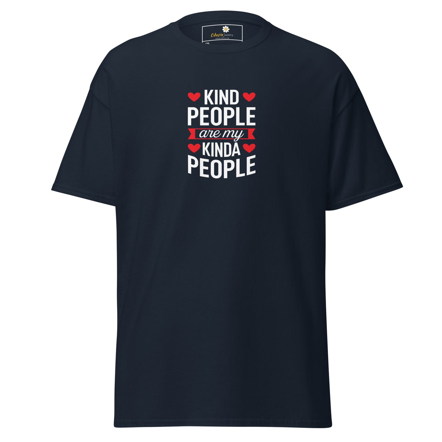 Heren klassiek t-shirt - TEKST AARDIGE MENSEN MIJN - GROOT