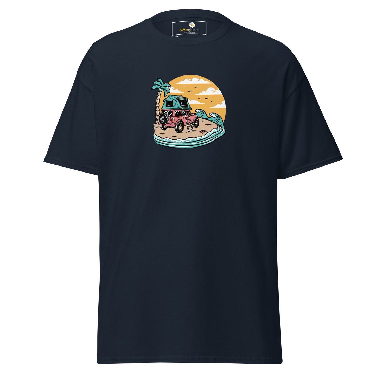 Heren klassiek t-shirt - SUMMER CAR TREE VIEW - GROOT