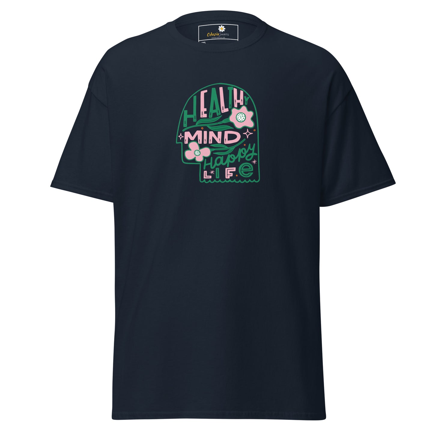 Heren klassiek t-shirt - TEKST GEZONDE GEEST LEVEN - GROOT
