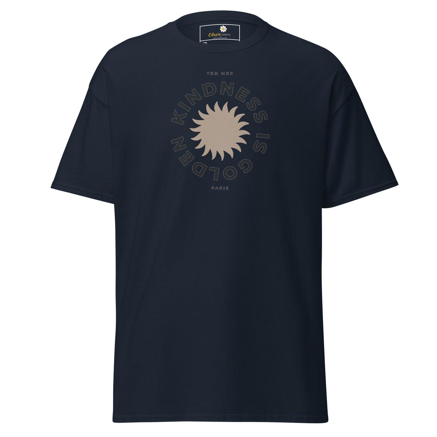 T-shirt classique pour homme - Texte « La gentillesse est d'or » - Grand