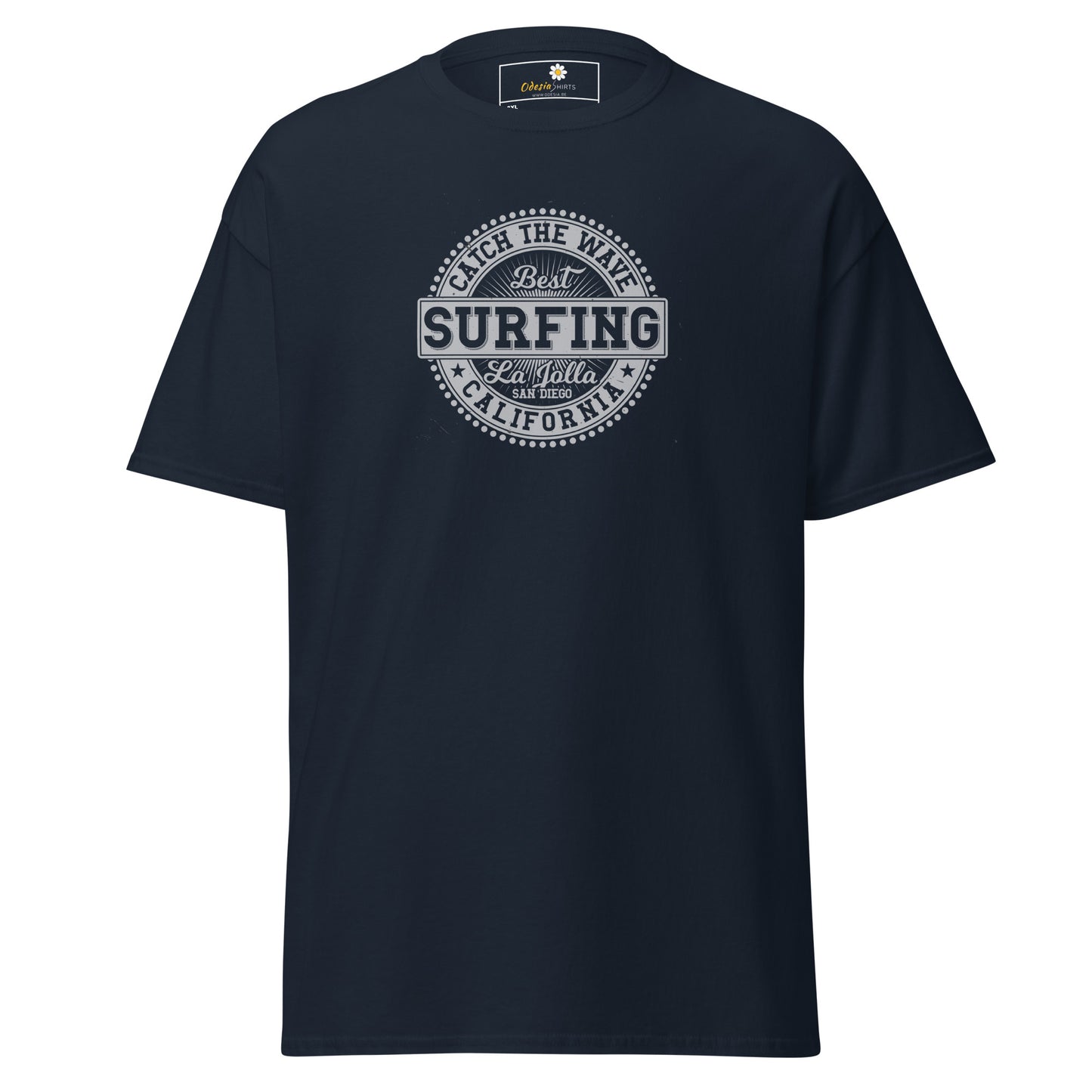 Heren klassiek t-shirt - SUMMER SURFING CALIFORNIA - GROOT